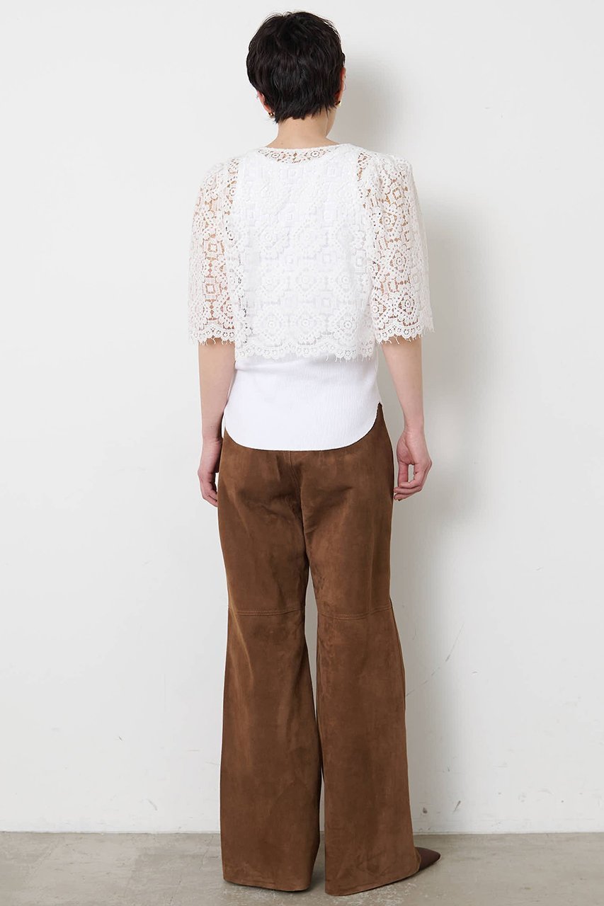 【ウィムガゼット/Whim Gazette】のゴートスエードパンツ 人気、トレンドファッション・服の通販 founy(ファニー) 　ファッション　Fashion　レディースファッション　Fashion for Women　パンツ　Pants & Trousers　なめらか　Smooth, Silky Texture　フレア　Flare, Flared　エレガント 上品　Elegant　新作・新入荷　New Arrivals / New In　other-4|ID: prp329100004923510 ipo3291000000036943451