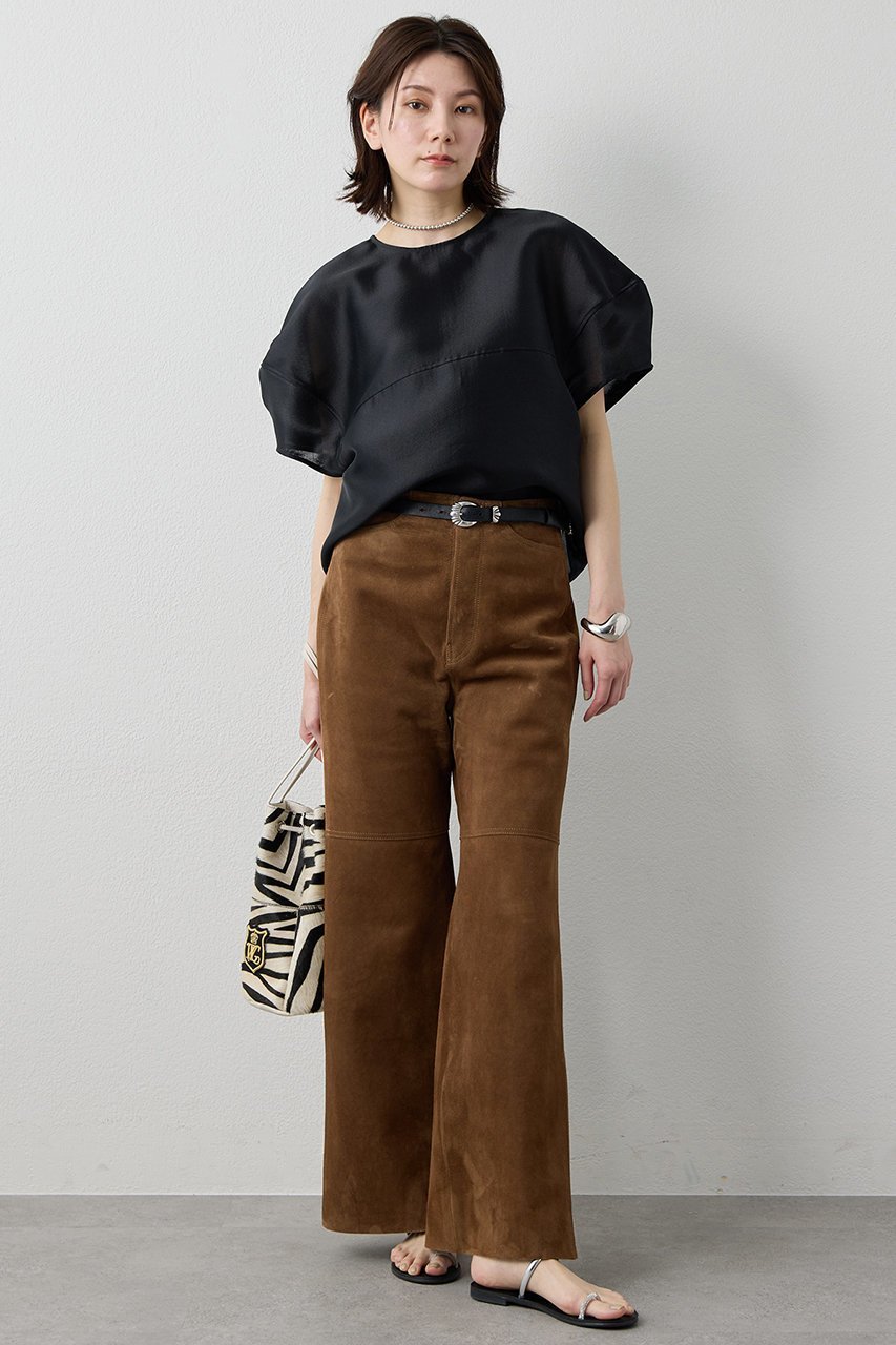 【ウィムガゼット/Whim Gazette】のゴートスエードパンツ 人気、トレンドファッション・服の通販 founy(ファニー) 　ファッション　Fashion　レディースファッション　Fashion for Women　パンツ　Pants & Trousers　なめらか　Smooth, Silky Texture　フレア　Flare, Flared　エレガント 上品　Elegant　新作・新入荷　New Arrivals / New In　other-5|ID: prp329100004923510 ipo3291000000036943453