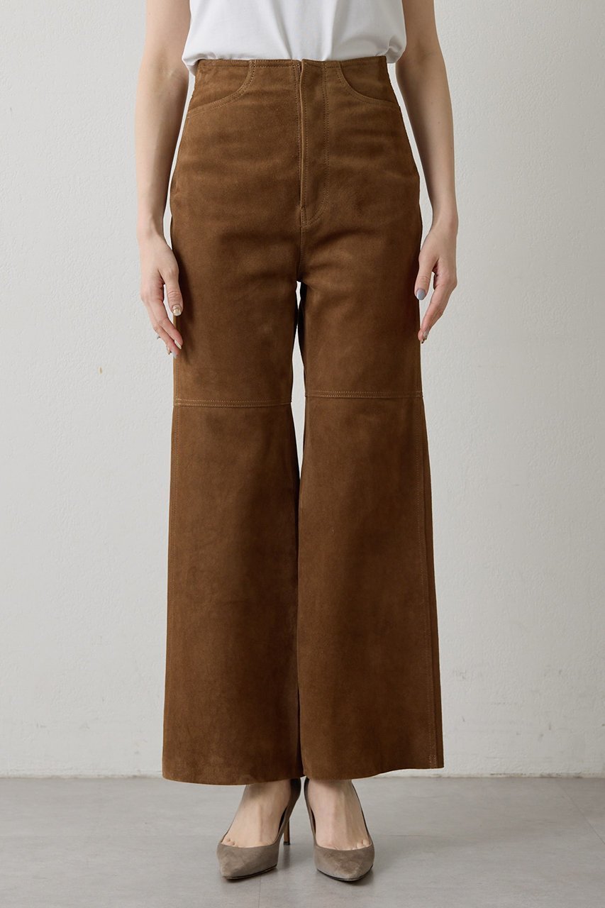 【ウィムガゼット/Whim Gazette】のゴートスエードパンツ 人気、トレンドファッション・服の通販 founy(ファニー) 　ファッション　Fashion　レディースファッション　Fashion for Women　パンツ　Pants & Trousers　なめらか　Smooth, Silky Texture　フレア　Flare, Flared　エレガント 上品　Elegant　新作・新入荷　New Arrivals / New In　other-6|ID: prp329100004923510 ipo3291000000036943454