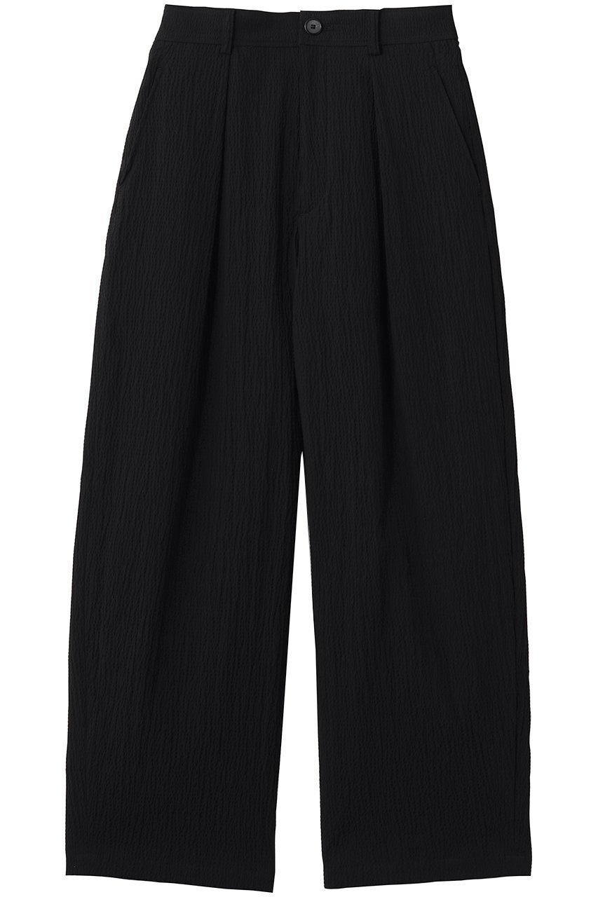 【スティーブンアラン/steven alan】のリップル コットン タック トラウザーズ インテリア・キッズ・メンズ・レディースファッション・服の通販 founy(ファニー) 　ファッション　Fashion　レディースファッション　Fashion for Women　パンツ　Pants & Trousers　おすすめ　Recommended / Our Picks　コンパクト　Compact, Small Size　セットアップ　Set-Up, Coordinated Outfit　今季　This Season, Current Season　夏　Summer　新作・新入荷　New Arrivals / New In　ブラック|ID: prp329100004923527 ipo3291000000036943553