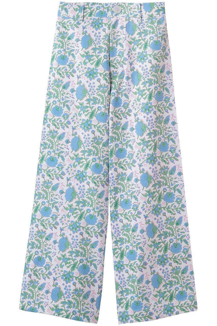 【エスゼット ブロックプリント/SZ Blockprints】のDISCO PANTS PADRA ワイドパンツ インテリア・キッズ・メンズ・レディースファッション・服の通販 founy(ファニー) 　ファッション　Fashion　レディースファッション　Fashion for Women　パンツ　Pants & Trousers　クロップド　Cropped, Short Length　シンプル　Simple, Minimal　フラワー　Flower, Floral　プリント　Print, Printed Pattern　ワイド　Wide, Wide Fit　新作・新入荷　New Arrivals / New In　ブルー|ID: prp329100004923537 ipo3291000000036943618