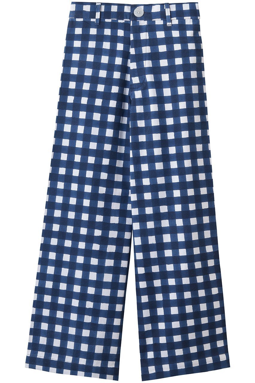 【エスゼット ブロックプリント/SZ Blockprints】のDISCO PANTS GINGHAM ワイドパンツ インテリア・キッズ・メンズ・レディースファッション・服の通販 founy(ファニー) 　ファッション　Fashion　レディースファッション　Fashion for Women　パンツ　Pants & Trousers　ギンガム　Gingham, Gingham Fabric　チェック　Check, Plaid, Tartan　ワイド　Wide, Wide Fit　新作・新入荷　New Arrivals / New In　ネイビー|ID: prp329100004923540 ipo3291000000036943631