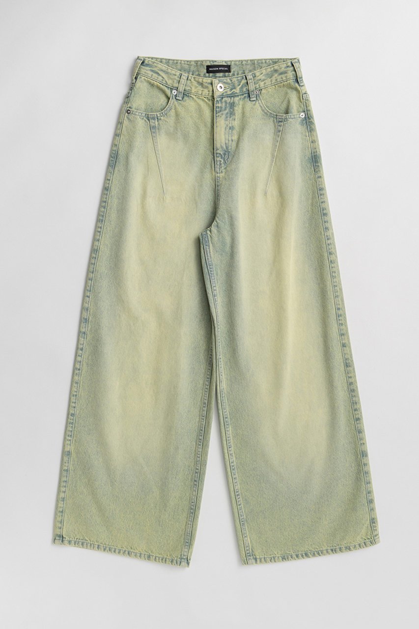 【メゾンスペシャル/MAISON SPECIAL】のHigh Blast Over-Dyed Denim Pants/ハイブラストオーバーダイデニムパンツ インテリア・キッズ・メンズ・レディースファッション・服の通販 founy(ファニー) 　ファッション　Fashion　レディースファッション　Fashion for Women　パンツ　Pants & Trousers　デニムパンツ・ジーンズ・美脚デニム　Denim Jeans & Pants　シンプル　Simple, Minimal　デニム　Denim, Jeans Material　ヴィンテージ　Vintage Style　再入荷　Restock / Back in Stock　GRN(グリーン)|ID: prp329100004923552 ipo3291000000036943690