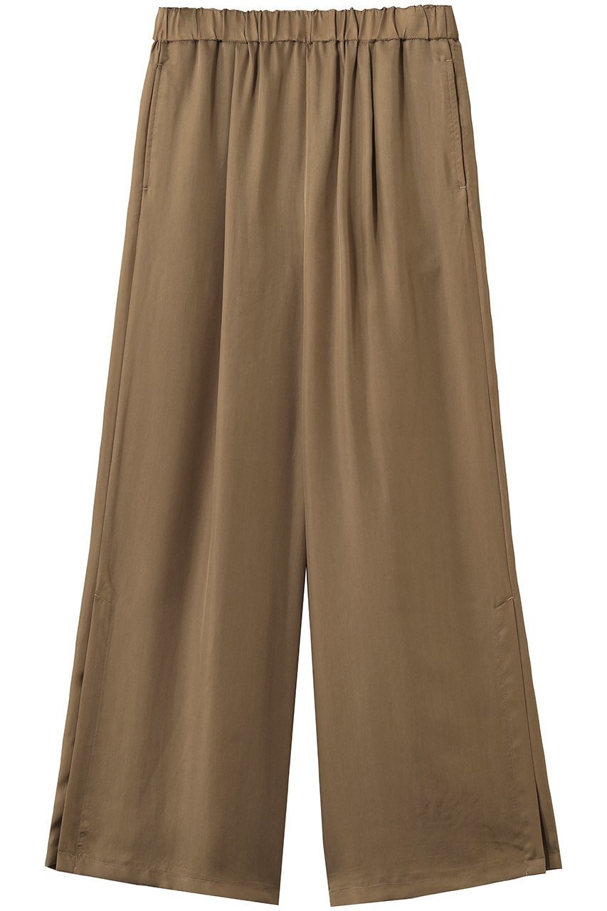 【エリオポール/heliopole】のCUPRO スリットイージーパンツ インテリア・キッズ・メンズ・レディースファッション・服の通販 founy(ファニー) 　ファッション　Fashion　レディースファッション　Fashion for Women　パンツ　Pants & Trousers　なめらか　Smooth, Silky Texture　キュプラ　Cupro, Eco Fabric　シンプル　Simple, Minimal　スリット　Slit, Slit Detail　ワイド　Wide, Wide Fit　エレガント 上品　Elegant　新作・新入荷　New Arrivals / New In　キャメル|ID: prp329100004923558 ipo3291000000036943727