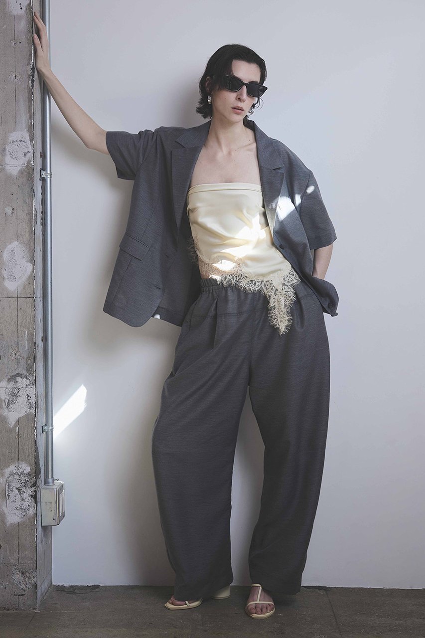 【メゾンスペシャル/MAISON SPECIAL】のSheer Suiting Easy Pants/シアースーチングイージーパンツ 人気、トレンドファッション・服の通販 founy(ファニー) 　ファッション　Fashion　レディースファッション　Fashion for Women　パンツ　Pants & Trousers　サマー　Summer, Summer Style　ジャケット　Jacket, Outerwear　セットアップ　Set-Up, Coordinated Outfit　バルーン　Balloon, Balloon Silhouette　リラックス　Relax, Relaxed Fit　エレガント 上品　Elegant　再入荷　Restock / Back in Stock　半袖　Short Sleeve, Half Sleeve　夏　Summer　other-8|ID: prp329100004923566 ipo3291000000036943798