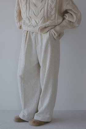 【エトレトウキョウ/ETRE TOKYO】のコットンジャガードカーブパンツ 人気、トレンドファッション・服の通販 founy(ファニー) ファッション Fashion レディースファッション Fashion for Women パンツ Pants & Trousers シンプル Simple, Minimal ジャカード／ジャガード Jacquard, Woven Pattern セットアップ Set-Up, Coordinated Outfit ブルゾン Blouson, Bomber Jacket おすすめ Recommended / Our Picks 新作・新入荷 New Arrivals / New In |ID:prp329100004923590