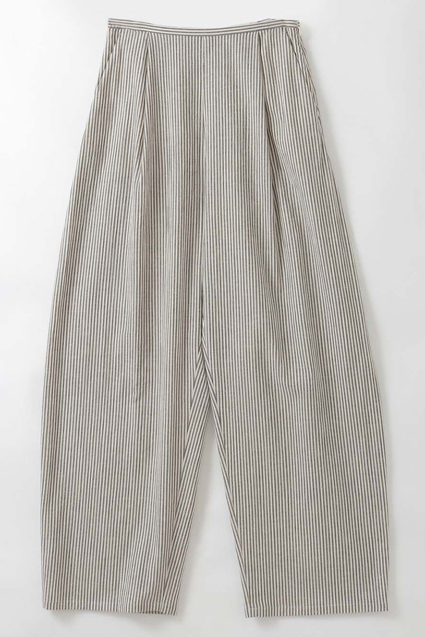 【ハー/HER.】の【4/16 12:00販売開始】プリントカーブパンツ インテリア・キッズ・メンズ・レディースファッション・服の通販 founy(ファニー) 　ファッション　Fashion　レディースファッション　Fashion for Women　パンツ　Pants & Trousers　ギンガム　Gingham, Gingham Fabric　シンプル　Simple, Minimal　ストライプ　Stripe, Striped Pattern　チェック　Check, Plaid, Tartan　ネップ　Nepp, Slub Yarn　リラックス　Relax, Relaxed Fit　ワッシャー　Washer, Crinkled Finish　夏　Summer　新作・新入荷　New Arrivals / New In　春　Spring　S/S・春夏　SS, Spring/Summer, Warm Season　ホワイト×ブラック|ID: prp329100004923606 ipo3291000000036944031