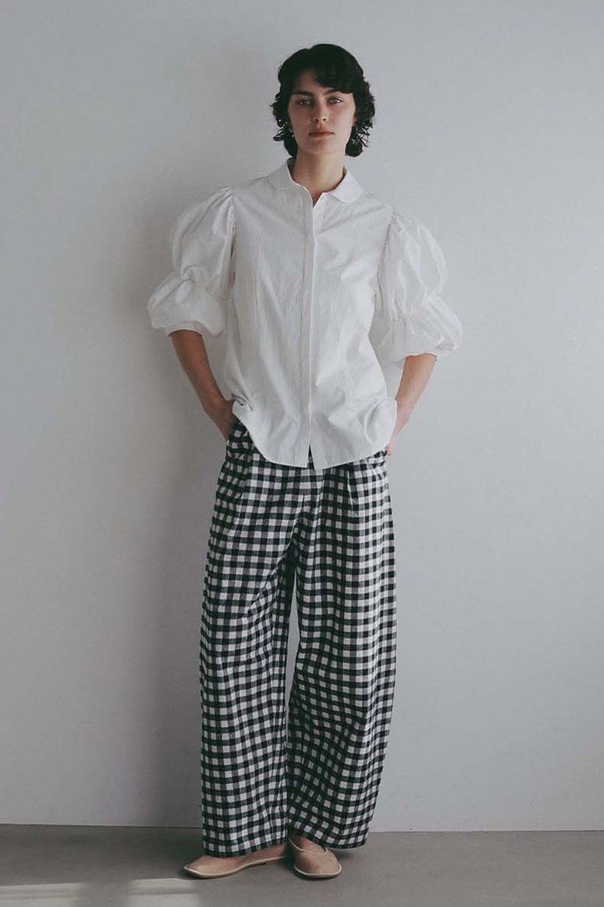 【ハー/HER.】の【4/16 12:00販売開始】プリントカーブパンツ 人気、トレンドファッション・服の通販 founy(ファニー) 　ファッション　Fashion　レディースファッション　Fashion for Women　パンツ　Pants & Trousers　ギンガム　Gingham, Gingham Fabric　シンプル　Simple, Minimal　ストライプ　Stripe, Striped Pattern　チェック　Check, Plaid, Tartan　ネップ　Nepp, Slub Yarn　リラックス　Relax, Relaxed Fit　ワッシャー　Washer, Crinkled Finish　夏　Summer　新作・新入荷　New Arrivals / New In　春　Spring　S/S・春夏　SS, Spring/Summer, Warm Season　other-2|ID: prp329100004923606 ipo3291000000036944035