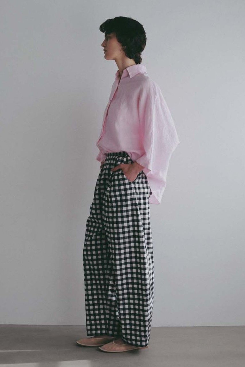 【ハー/HER.】の【4/16 12:00販売開始】プリントカーブパンツ 人気、トレンドファッション・服の通販 founy(ファニー) 　ファッション　Fashion　レディースファッション　Fashion for Women　パンツ　Pants & Trousers　ギンガム　Gingham, Gingham Fabric　シンプル　Simple, Minimal　ストライプ　Stripe, Striped Pattern　チェック　Check, Plaid, Tartan　ネップ　Nepp, Slub Yarn　リラックス　Relax, Relaxed Fit　ワッシャー　Washer, Crinkled Finish　夏　Summer　新作・新入荷　New Arrivals / New In　春　Spring　S/S・春夏　SS, Spring/Summer, Warm Season　other-3|ID: prp329100004923606 ipo3291000000036944037