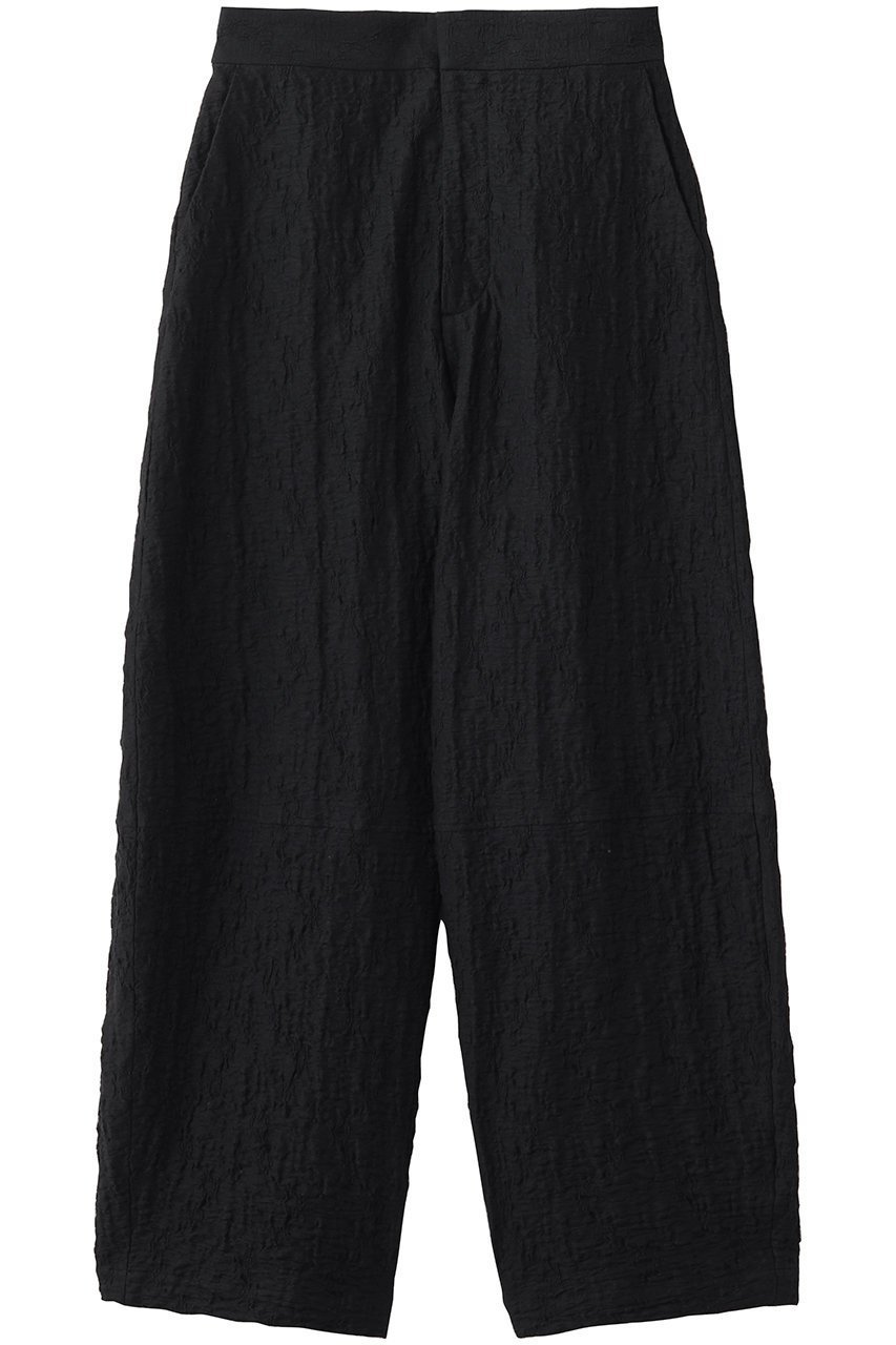 【プレインピープル/PLAIN PEOPLE】のラッセルジャカードカーブパンツ インテリア・キッズ・メンズ・レディースファッション・服の通販 founy(ファニー) 　ファッション　Fashion　レディースファッション　Fashion for Women　パンツ　Pants & Trousers　ジャカード／ジャガード　Jacquard, Woven Pattern　セットアップ　Set-Up, Coordinated Outfit　ラッセル　Raschel, Raschel Lace　ロング　Long, Long-Length　夏　Summer　新作・新入荷　New Arrivals / New In　春　Spring　S/S・春夏　SS, Spring/Summer, Warm Season　ブラック|ID: prp329100004923657 ipo3291000000036944359