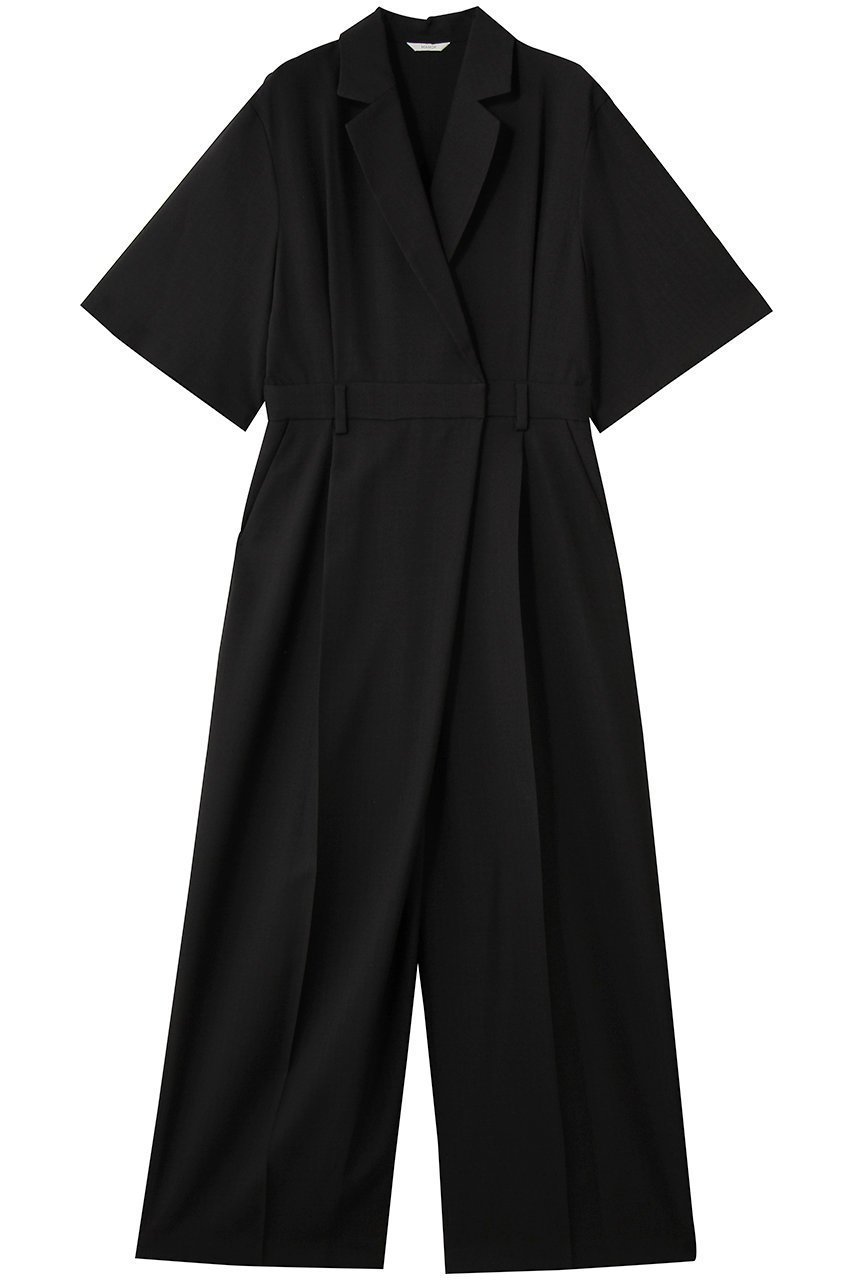 【マノフ/MANOF】のTAILOR COLLAR ALL IN ONE インテリア・キッズ・メンズ・レディースファッション・服の通販 founy(ファニー) 　ファッション　Fashion　レディースファッション　Fashion for Women　パンツ　Pants & Trousers　アクセサリー　Fashion Accessories　スタイリッシュ　Stylish, Fashionable　スリーブ　Sleeve, Long Sleeve / Short Sleeve　センター　Center, Center Line　ハーフ　Half, Half-Length　夏　Summer　新作・新入荷　New Arrivals / New In　春　Spring　S/S・春夏　SS, Spring/Summer, Warm Season　BLACK|ID: prp329100004923661 ipo3291000000036944379