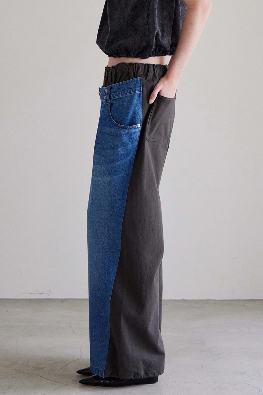 【メゾンスペシャル/MAISON SPECIAL】の2WAY Back French Terry Denim Pants/2WAYバックスウェットデニムパンツ 人気、トレンドファッション・服の通販 founy(ファニー) 　ファッション　Fashion　レディースファッション　Fashion for Women　パンツ　Pants & Trousers　デニムパンツ・ジーンズ・美脚デニム　Denim Jeans & Pants　バッグ　Bags　コンビ　Combo, Combination Style　スウェット / スエット　Sweatshirt, Sweatwear　デニム　Denim, Jeans Material　フォルム　Silhouette, Form　フロント　Front, Front Design　ワイド　Wide, Wide Fit　新作・新入荷　New Arrivals / New In　other-6|ID: prp329100004923676 ipo3291000000036944490