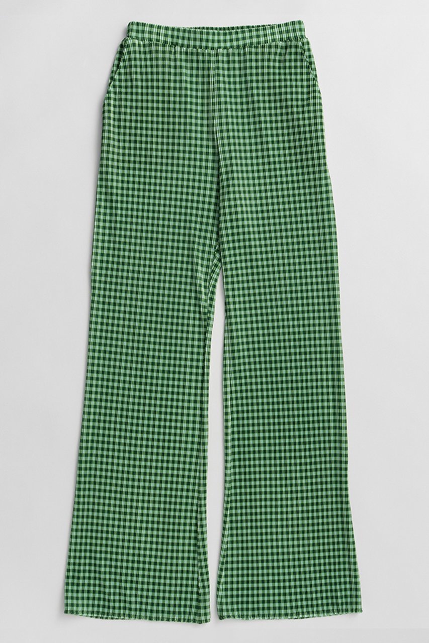 【メゾンスペシャル/MAISON SPECIAL】のGingham Check Pleated Pants/ギンガムチェックプリーツパンツ インテリア・キッズ・メンズ・レディースファッション・服の通販 founy(ファニー) 　ファッション　Fashion　レディースファッション　Fashion for Women　パンツ　Pants & Trousers　カットソー　Cut and Sewn Top　ギンガム　Gingham, Gingham Fabric　クリスタル　Crystal, Swarovski　グラフィック　Graphic, Graphic Design　ジャケット　Jacket, Outerwear　チェック　Check, Plaid, Tartan　プリーツ　Pleats, Pleated　新作・新入荷　New Arrivals / New In　楽ちん　Easy Fit, Comfortable　GRN(グリーン)|ID: prp329100004923680 ipo3291000000036944499