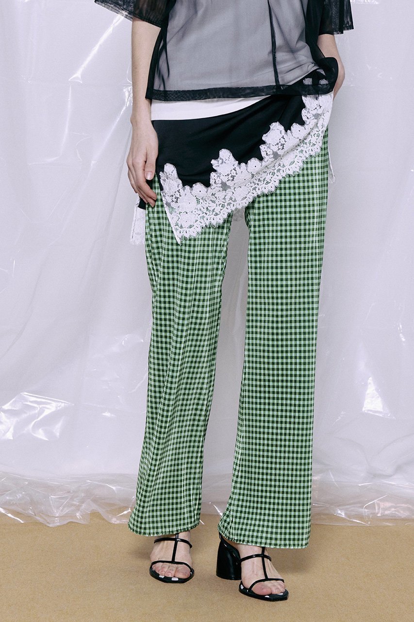 【メゾンスペシャル/MAISON SPECIAL】のGingham Check Pleated Pants/ギンガムチェックプリーツパンツ 人気、トレンドファッション・服の通販 founy(ファニー) 　ファッション　Fashion　レディースファッション　Fashion for Women　パンツ　Pants & Trousers　カットソー　Cut and Sewn Top　ギンガム　Gingham, Gingham Fabric　クリスタル　Crystal, Swarovski　グラフィック　Graphic, Graphic Design　ジャケット　Jacket, Outerwear　チェック　Check, Plaid, Tartan　プリーツ　Pleats, Pleated　新作・新入荷　New Arrivals / New In　楽ちん　Easy Fit, Comfortable　other-2|ID: prp329100004923680 ipo3291000000036944501