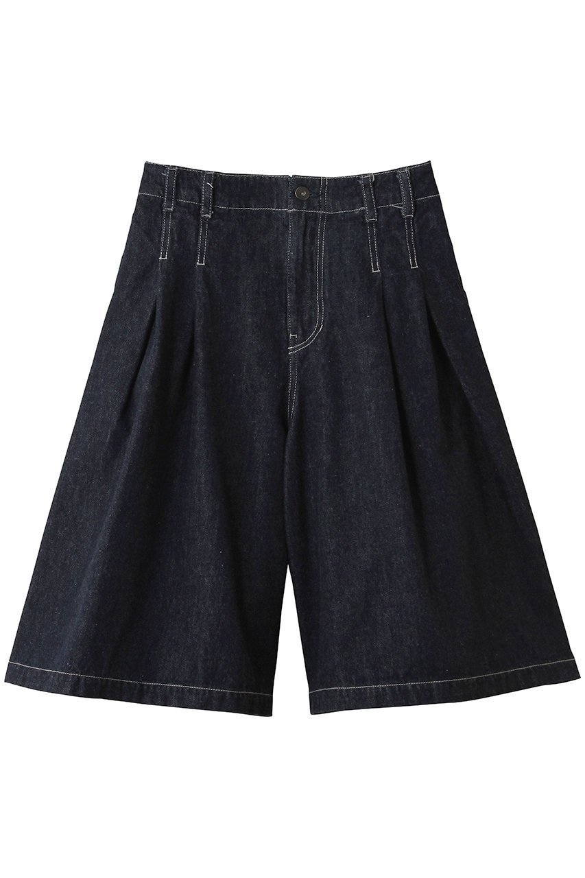 【ミズイロ インド/mizuiro ind】のhigh waist wide half PT パンツ インテリア・キッズ・メンズ・レディースファッション・服の通販 founy(ファニー) 　ファッション　Fashion　レディースファッション　Fashion for Women　パンツ　Pants & Trousers　ショートパンツ・ハーフパンツ　High-Waisted & Relaxed Shorts　ショート　Short, Short Length　ダメージ　Distressed, Destroyed　トレンド　Trend, Trending Now　フェミニン　Feminine, Girly　フレア　Flare, Flared　ベスト　Vest, Waistcoat　エレガント 上品　Elegant　再入荷　Restock / Back in Stock　冬　Winter / This Winter　夏　Summer　navy|ID: prp329100004923713 ipo3291000000036944722