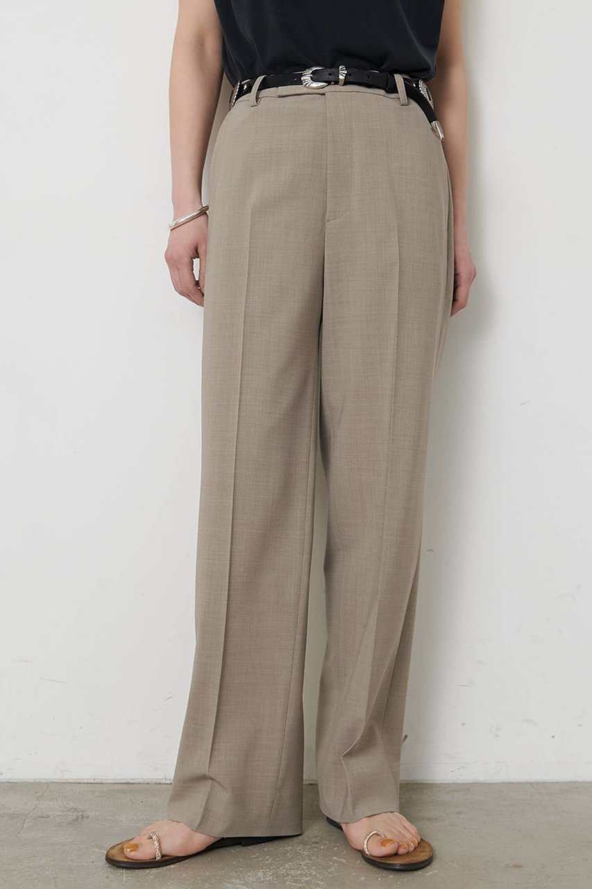 【ウィムガゼット/Whim Gazette】の平織りストレッチパンツ インテリア・キッズ・メンズ・レディースファッション・服の通販 founy(ファニー) 　ファッション　Fashion　レディースファッション　Fashion for Women　パンツ　Pants & Trousers　ジャケット　Jacket, Outerwear　ストレッチ　Stretch, Stretchy Fabric　ベーシック　Basic, Essential　マニッシュ　Mannish, Boyish　リラックス　Relax, Relaxed Fit　エレガント 上品　Elegant　新作・新入荷　New Arrivals / New In　ベージュ|ID: prp329100004923720 ipo3291000000036944767