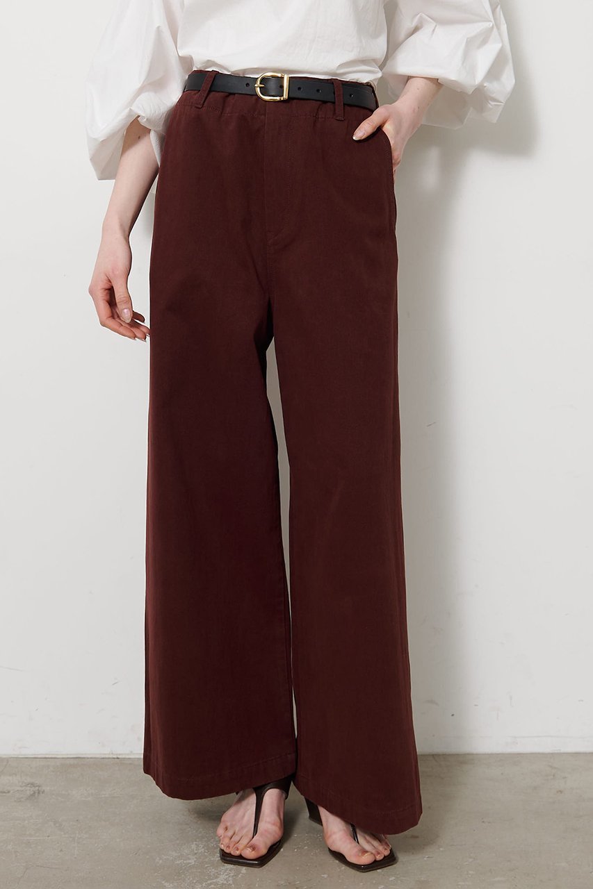 【ウィムガゼット/Whim Gazette】のワンウォッシュチノパンツ インテリア・キッズ・メンズ・レディースファッション・服の通販 founy(ファニー) 　ファッション　Fashion　レディースファッション　Fashion for Women　パンツ　Pants & Trousers　シンプル　Simple, Minimal　バランス　Balance, Style Balance　ワイド　Wide, Wide Fit　新作・新入荷　New Arrivals / New In　バーガンディー|ID: prp329100004923723 ipo3291000000036944792
