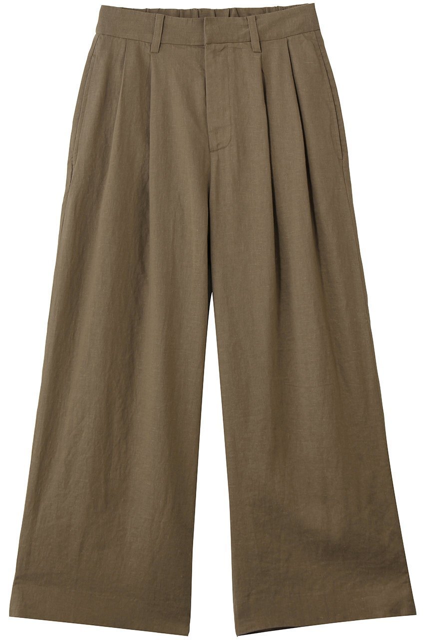 【エリオポール/heliopole】のフレンチリネンパンツ インテリア・キッズ・メンズ・レディースファッション・服の通販 founy(ファニー) 　ファッション　Fashion　レディースファッション　Fashion for Women　パンツ　Pants & Trousers　フレンチ　French, French Style　リネン　Linen, Linen Fabric　リラックス　Relax, Relaxed Fit　夏　Summer　新作・新入荷　New Arrivals / New In　旅行　Travel　ダークブラウン|ID: prp329100004923729 ipo3291000000036944821