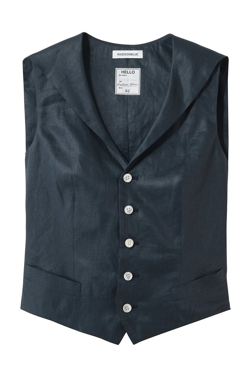 【マディソンブルー/MADISONBLUE】のSAILOR VEST LINEN セーラーベスト 人気、トレンドファッション・服の通販 founy(ファニー) 　ファッション　Fashion　レディースファッション　Fashion for Women　アウター　Coat / Outerwear Collection　レディースジャケット・軽アウター　Jackets　ジャケット　Jacket, Outerwear　セットアップ　Set-Up, Coordinated Outfit　ベスト　Vest, Waistcoat　ボトム　Bottoms, Lower Wear　リネン　Linen, Linen Fabric　エレガント 上品　Elegant　再入荷　Restock / Back in Stock　 other-1|ID: prp329100004923759 ipo3291000000036945075