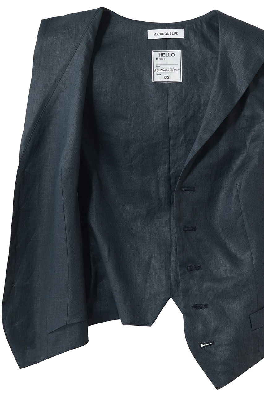 【マディソンブルー/MADISONBLUE】のSAILOR VEST LINEN セーラーベスト 人気、トレンドファッション・服の通販 founy(ファニー) 　ファッション　Fashion　レディースファッション　Fashion for Women　アウター　Coat / Outerwear Collection　レディースジャケット・軽アウター　Jackets　ジャケット　Jacket, Outerwear　セットアップ　Set-Up, Coordinated Outfit　ベスト　Vest, Waistcoat　ボトム　Bottoms, Lower Wear　リネン　Linen, Linen Fabric　エレガント 上品　Elegant　再入荷　Restock / Back in Stock　other-6|ID: prp329100004923759 ipo3291000000036945091