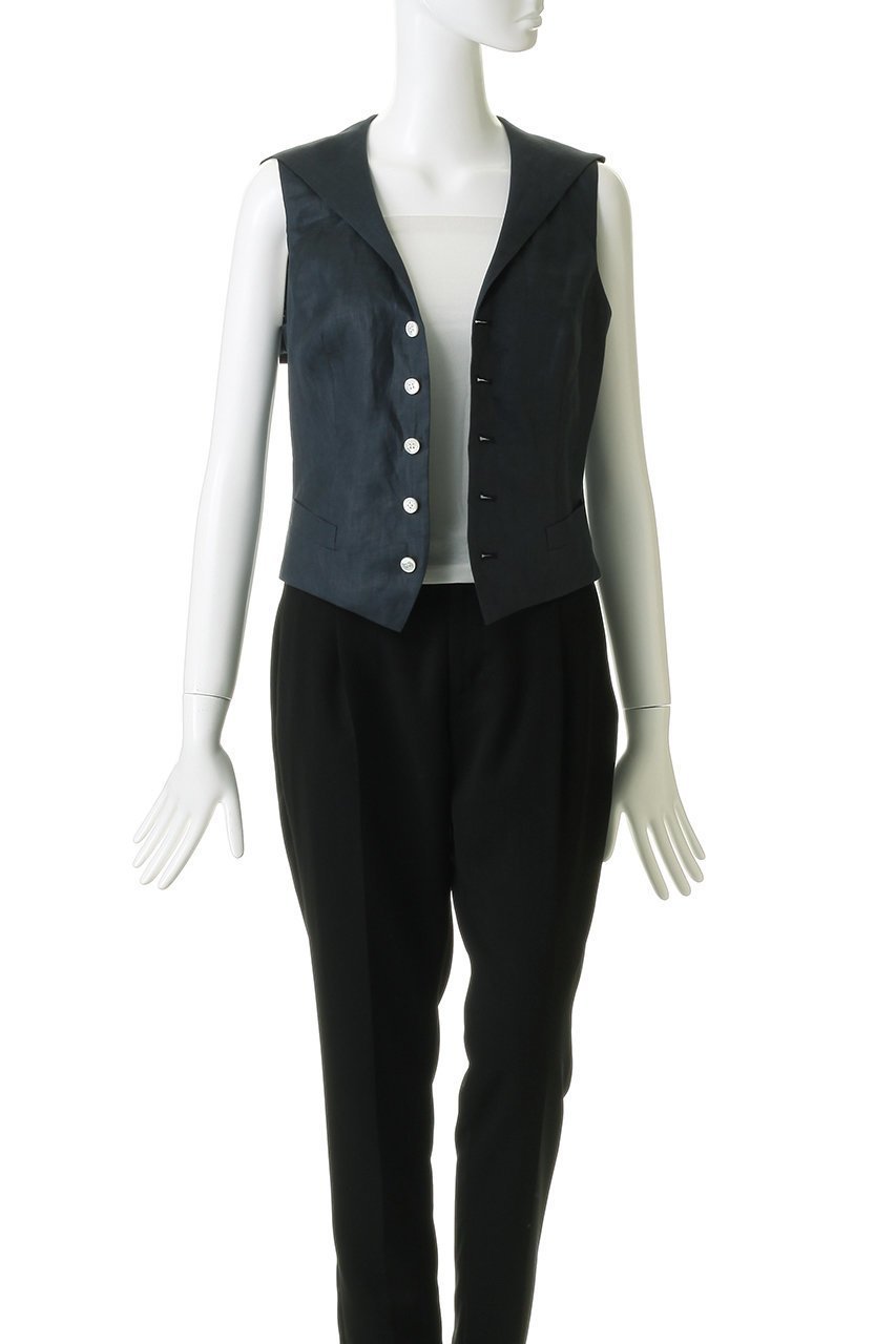 【マディソンブルー/MADISONBLUE】のSAILOR VEST LINEN セーラーベスト 人気、トレンドファッション・服の通販 founy(ファニー) 　ファッション　Fashion　レディースファッション　Fashion for Women　アウター　Coat / Outerwear Collection　レディースジャケット・軽アウター　Jackets　ジャケット　Jacket, Outerwear　セットアップ　Set-Up, Coordinated Outfit　ベスト　Vest, Waistcoat　ボトム　Bottoms, Lower Wear　リネン　Linen, Linen Fabric　エレガント 上品　Elegant　再入荷　Restock / Back in Stock　other-7|ID: prp329100004923759 ipo3291000000036945095
