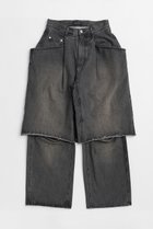【メゾンスペシャル/MAISON SPECIAL】のLayered Denim Pants/レイヤードデニムパンツ BLK(ブラック)|ID: prp329100004923765 ipo3291000000036945124