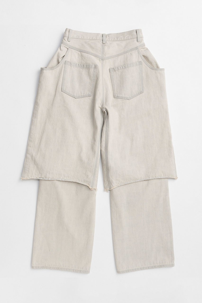 【メゾンスペシャル/MAISON SPECIAL】のLayered Denim Pants/レイヤードデニムパンツ 人気、トレンドファッション・服の通販 founy(ファニー) 　ファッション　Fashion　レディースファッション　Fashion for Women　パンツ　Pants & Trousers　デニムパンツ・ジーンズ・美脚デニム　Denim Jeans & Pants　スリット　Slit, Slit Detail　デニム　Denim, Jeans Material　ハーフ　Half, Half-Length　バランス　Balance, Style Balance　フォルム　Silhouette, Form　ロング　Long, Long-Length　新作・新入荷　New Arrivals / New In　other-6|ID: prp329100004923765 ipo3291000000036945151