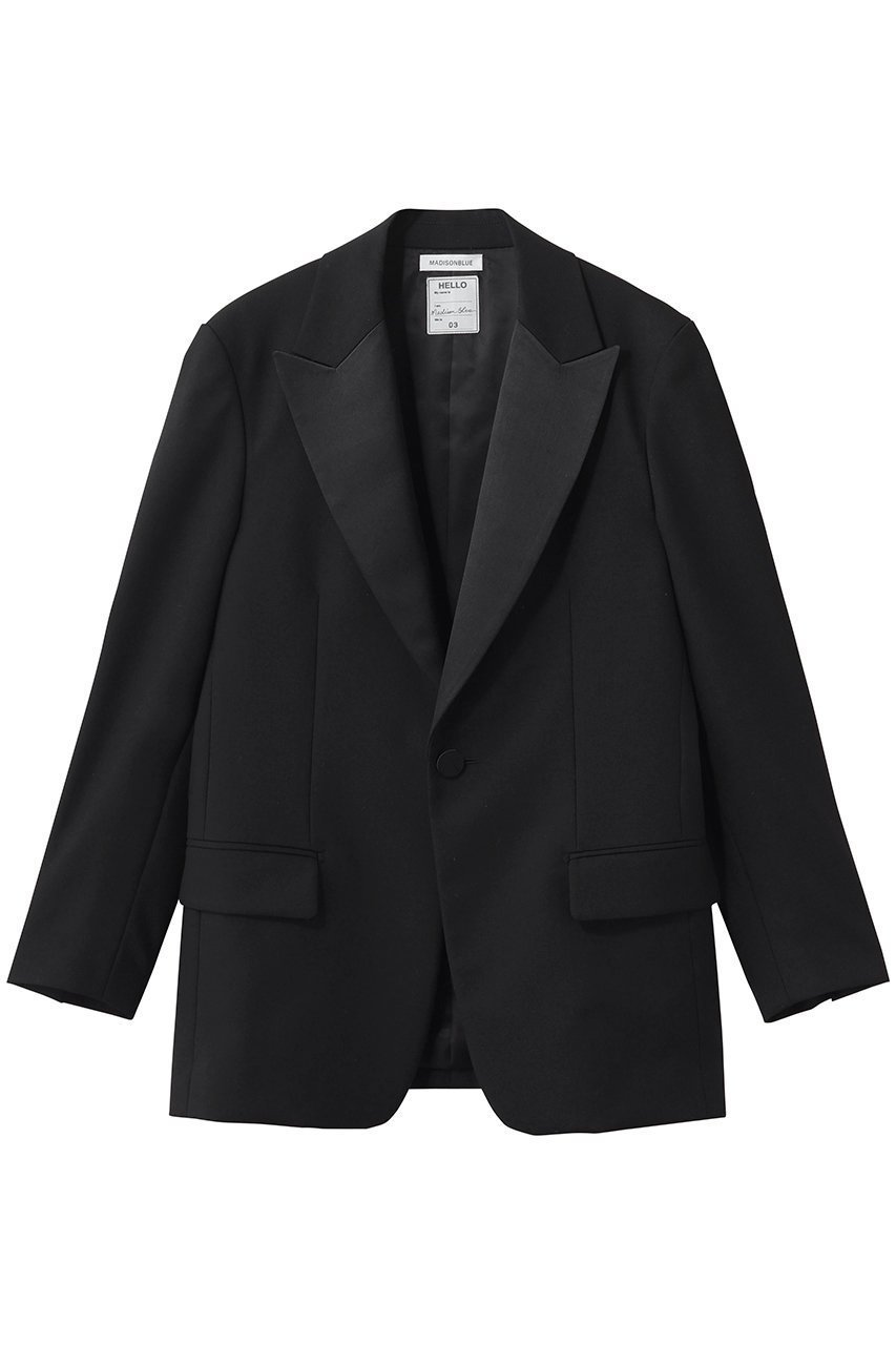 【マディソンブルー/MADISONBLUE】の【UNISEX】TUXEDO JK MNS タキシードジャケット インテリア・キッズ・メンズ・レディースファッション・服の通販 founy(ファニー) 　ファッション　Fashion　レディースファッション　Fashion for Women　アウター　Coat / Outerwear Collection　レディースジャケット・軽アウター　Jackets　ユニセックス　Unisex, Genderless　おすすめ　Recommended / Our Picks　シルク　Silk, 100% Silk　ジャケット　Jacket, Outerwear　デニム　Denim, Jeans Material　別注　Limited Edition, Custom Order　新作・新入荷　New Arrivals / New In　ブラック|ID: prp329100004923771 ipo3291000000036945165