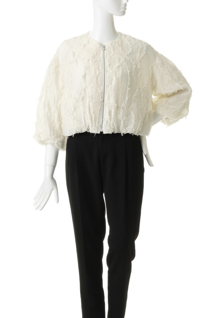 【デザイン ワークス/DESIGN WORKS】のアブストラクトカットジャガードブルゾン 人気、トレンドファッション・服の通販 founy(ファニー) 　ファッション　Fashion　レディースファッション　Fashion for Women　アウター　Coat / Outerwear Collection　レディースジャケット・軽アウター　Jackets　ブルゾンジャケット・スポーティアウター　Blouson Jackets　おすすめ　Recommended / Our Picks　ギャザー　Gathered, Ruffled　コンパクト　Compact, Small Size　シアー　Sheer, See-Through　シンプル　Simple, Minimal　ジャカード／ジャガード　Jacquard, Woven Pattern　ジャケット　Jacket, Outerwear　バランス　Balance, Style Balance　フリンジ　Fringe, Tassel　ブルゾン　Blouson, Bomber Jacket　新作・新入荷　New Arrivals / New In　春　Spring　羽織　Haori, Light Jacket　other-2|ID: prp329100004923782 ipo3291000000036945265