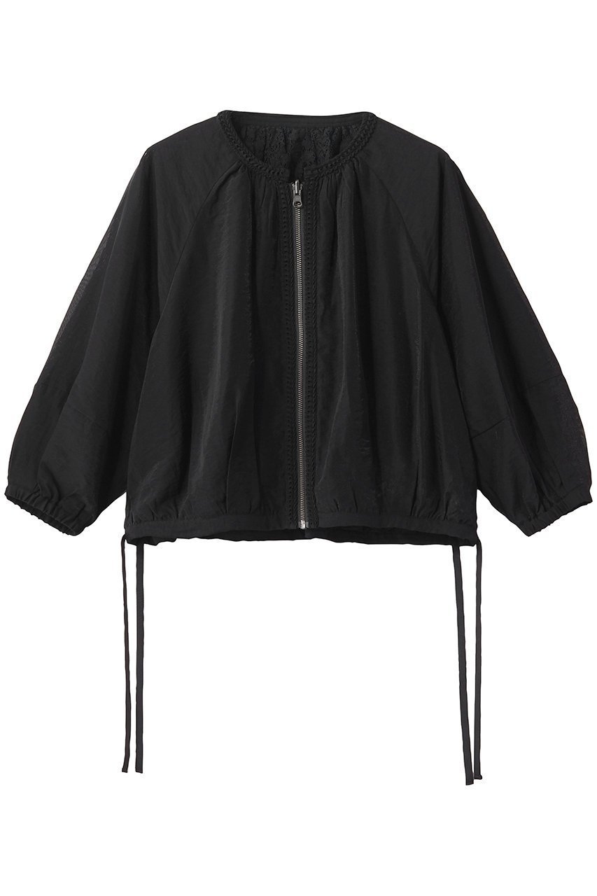 【マリリンムーン/MARILYN MOON】のリバーシブルシアーレースブルゾン インテリア・キッズ・メンズ・レディースファッション・服の通販 founy(ファニー) 　ファッション　Fashion　レディースファッション　Fashion for Women　アウター　Coat / Outerwear Collection　レディースジャケット・軽アウター　Jackets　ブルゾンジャケット・スポーティアウター　Blouson Jackets　エレガント 上品　Elegant　サマー　Summer, Summer Style　シアー　Sheer, See-Through　ジャケット　Jacket, Outerwear　バランス　Balance, Style Balance　ブルゾン　Blouson, Bomber Jacket　ボトム　Bottoms, Lower Wear　レース　Lace, Lace Fabric　ビジネス 仕事 通勤　Business / Work / Commuting　新作・新入荷　New Arrivals / New In　ブラック|ID: prp329100004923785 ipo3291000000036945291