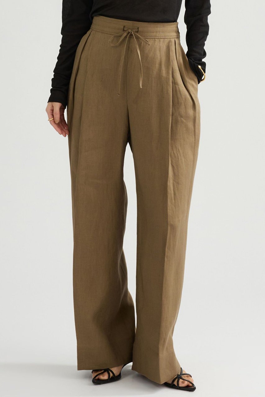 【カオス/Chaos】のアガサチャンパカパンツ インテリア・キッズ・メンズ・レディースファッション・服の通販 founy(ファニー) 　ファッション　Fashion　レディースファッション　Fashion for Women　パンツ　Pants & Trousers　おすすめ　Recommended / Our Picks　キャンバス　Canvas, Canvas Fabric　ジャケット　Jacket, Outerwear　ストレート　Straight, Straight Cut　フランス　France, French　フレンチ　French, French Style　ボトム　Bottoms, Lower Wear　リネン　Linen, Linen Fabric　ワイド　Wide, Wide Fit　ワッシャー　Washer, Crinkled Finish　吸水　Absorbent, Quick-Dry　夏　Summer　新作・新入荷　New Arrivals / New In　カーキ|ID: prp329100004923792 ipo3291000000036945342