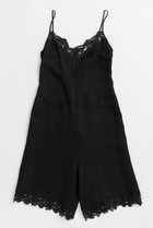 【メゾンスペシャル/MAISON SPECIAL】のLace Trim Short Jumpsuit/レーストリムショートジャンプスーツ BLK(ブラック)|ID: prp329100004923795 ipo3291000000036945363