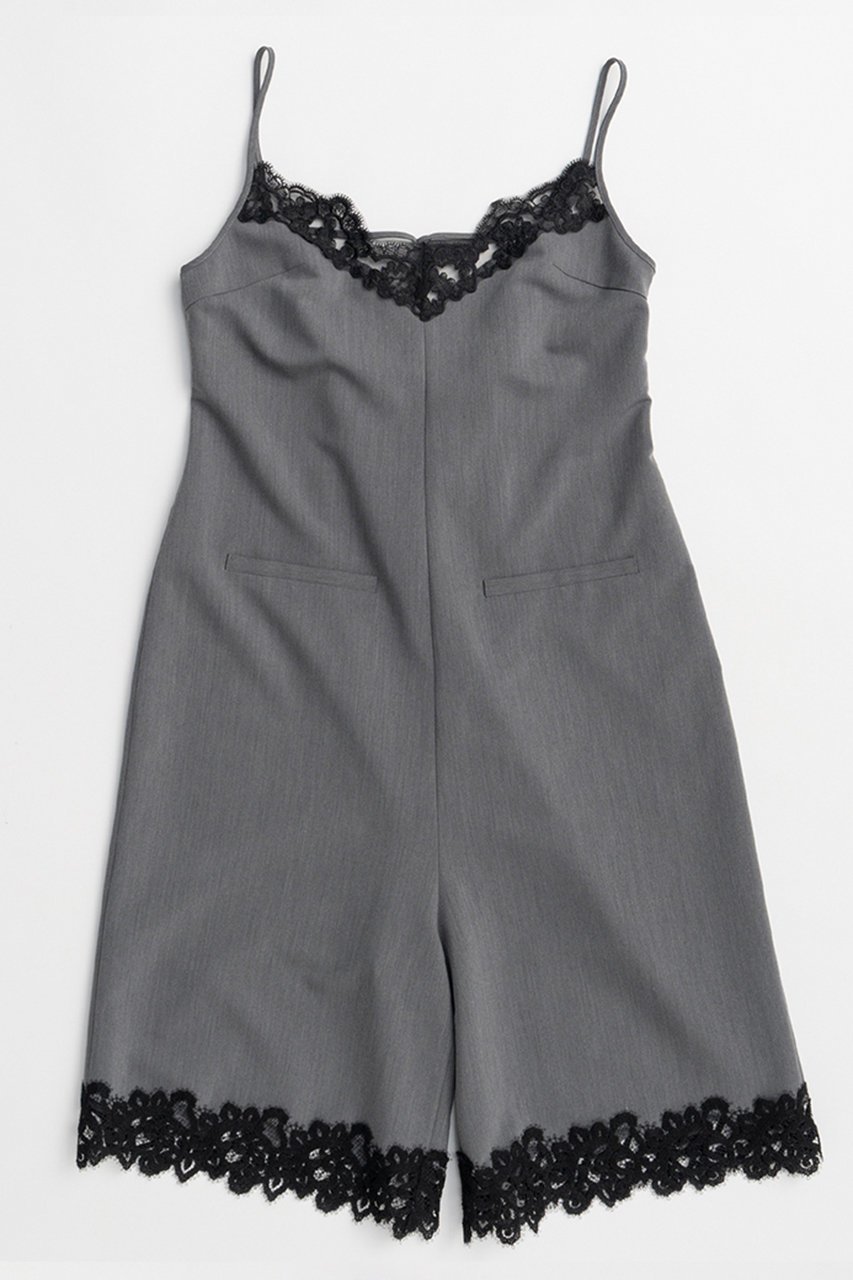 【メゾンスペシャル/MAISON SPECIAL】のLace Trim Short Jumpsuit/レーストリムショートジャンプスーツ インテリア・キッズ・メンズ・レディースファッション・服の通販 founy(ファニー) 　ファッション　Fashion　レディースファッション　Fashion for Women　パンツ　Pants & Trousers　サマー　Summer, Summer Style　シンプル　Simple, Minimal　デコルテ　Décolleté, Neckline　バランス　Balance, Style Balance　フィット　Fit, Slim Fit　レース　Lace, Lace Fabric　新作・新入荷　New Arrivals / New In　GRY(グレー)|ID: prp329100004923795 ipo3291000000036945369