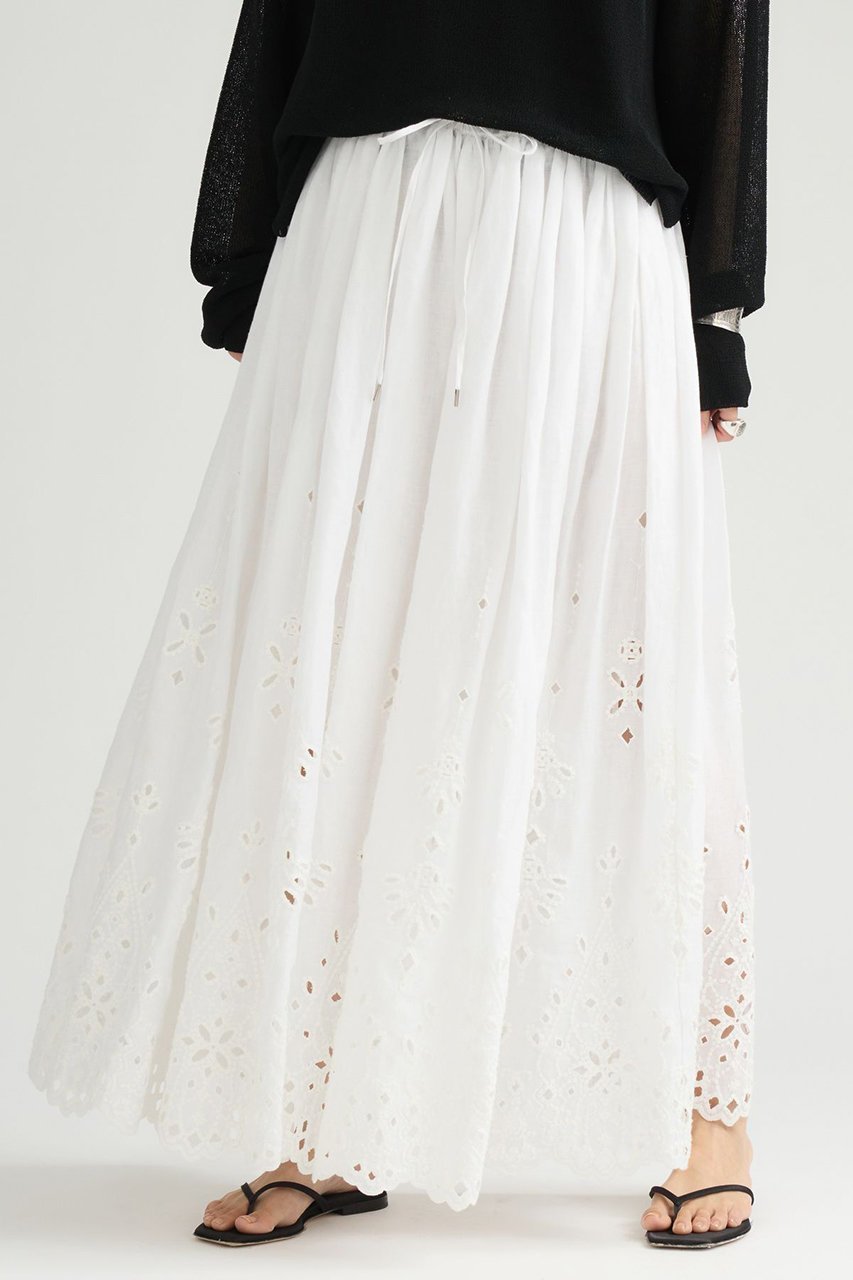 【カオス/Chaos】のサフィスカート 人気、トレンドファッション・服の通販 founy(ファニー) 　ファッション　Fashion　レディースファッション　Fashion for Women　スカート　Skirts　ロングスカート　Long Skirts / Maxi & Midi Skirts　アイレット　Eyelet Lace　スカラップ　Scallop, Scalloped Edge　手描き　Hand-Drawn, Illustrated　ロング　Long, Long-Length　日本製　Made In Japan　新作・新入荷　New Arrivals / New In　other-2|ID: prp329100004923829 ipo3291000000036945607