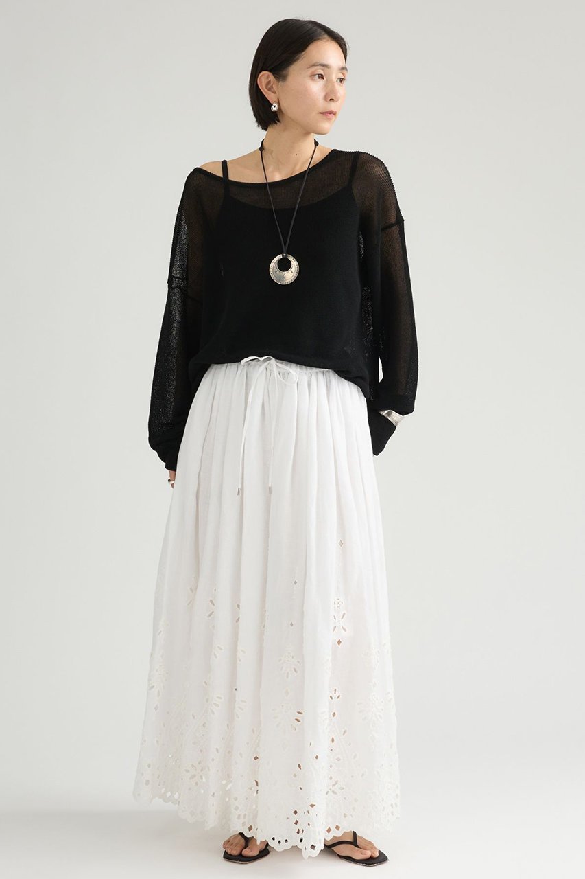 【カオス/Chaos】のサフィスカート 人気、トレンドファッション・服の通販 founy(ファニー) 　ファッション　Fashion　レディースファッション　Fashion for Women　スカート　Skirts　ロングスカート　Long Skirts / Maxi & Midi Skirts　アイレット　Eyelet Lace　スカラップ　Scallop, Scalloped Edge　手描き　Hand-Drawn, Illustrated　ロング　Long, Long-Length　日本製　Made In Japan　新作・新入荷　New Arrivals / New In　other-5|ID: prp329100004923829 ipo3291000000036945614