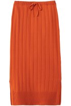 【エブール/ebure】のボタニカルダイコットンミドルゲージ ワイドリブニットスカート オレンジ|ID: prp329100004923833 ipo3291000000036945645