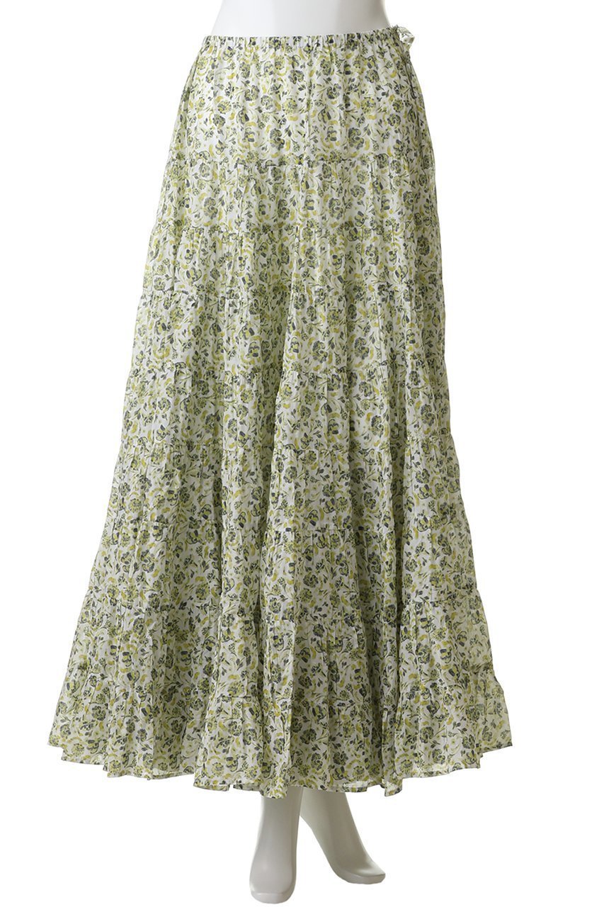【マーレット/MERLETTE】のCHANDNI PRINT フラワープリント ティアードマキシスカート 人気、トレンドファッション・服の通販 founy(ファニー) 　ファッション　Fashion　レディースファッション　Fashion for Women　スカート　Skirts　ロングスカート　Long Skirts / Maxi & Midi Skirts　フラワー　Flower, Floral　プリント　Print, Printed Pattern　マキシ　Maxi, Full Length　リゾート　Resort, Vacation Style　ロング　Long, Long-Length　新作・新入荷　New Arrivals / New In　other-2|ID: prp329100004923842 ipo3291000000036945753