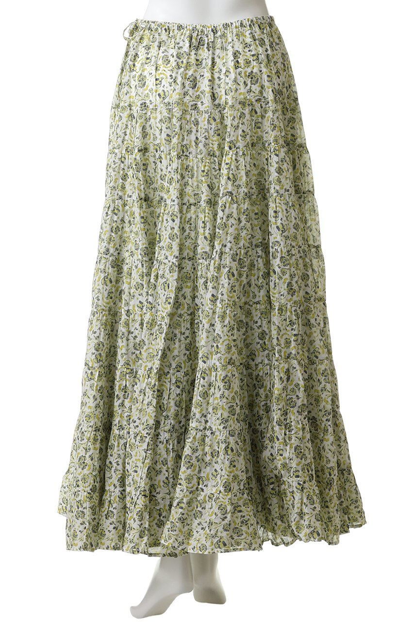 【マーレット/MERLETTE】のCHANDNI PRINT フラワープリント ティアードマキシスカート 人気、トレンドファッション・服の通販 founy(ファニー) 　ファッション　Fashion　レディースファッション　Fashion for Women　スカート　Skirts　ロングスカート　Long Skirts / Maxi & Midi Skirts　フラワー　Flower, Floral　プリント　Print, Printed Pattern　マキシ　Maxi, Full Length　リゾート　Resort, Vacation Style　ロング　Long, Long-Length　新作・新入荷　New Arrivals / New In　other-4|ID: prp329100004923842 ipo3291000000036945758