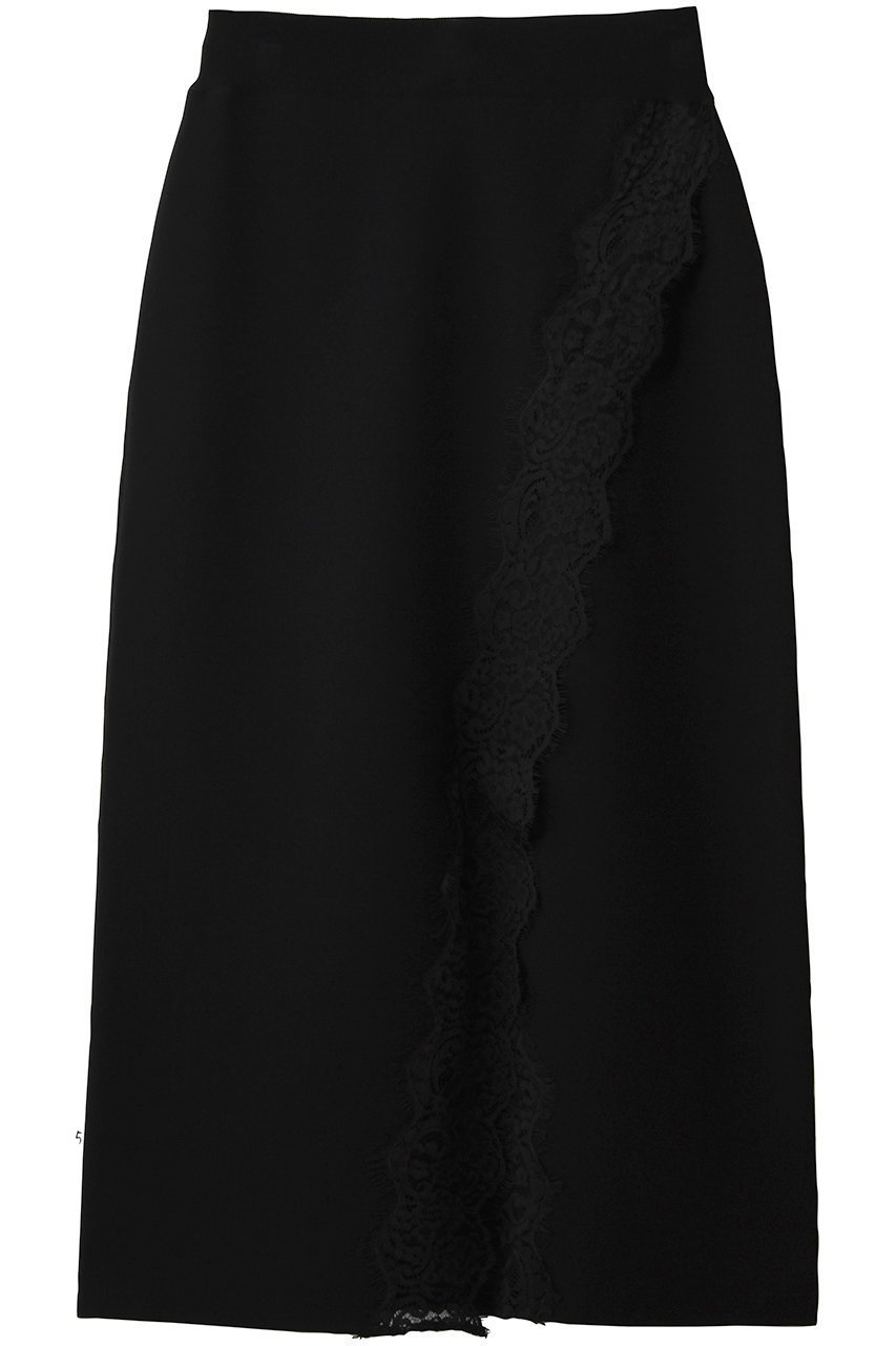 【デザイン ワークス/DESIGN WORKS】の【セットアップ対応】16ゲージミラノリブレーススカート インテリア・キッズ・メンズ・レディースファッション・服の通販 founy(ファニー) 　ファッション　Fashion　レディースファッション　Fashion for Women　セットアップ　Matching Sets　スカート・ミニ/ミディ/マキシ　Skirts / Mini, Midi & Maxi Skirts　スカート　Skirts　カットソー　Cut and Sewn Top　シンプル　Simple, Minimal　セットアップ　Set-Up, Coordinated Outfit　ミラノリブ　Milano Rib, Milano Stitch　ラグジュアリー　Luxury, Elegant　レース　Lace, Lace Fabric　新作・新入荷　New Arrivals / New In　ブラック|ID: prp329100004923847 ipo3291000000036945776