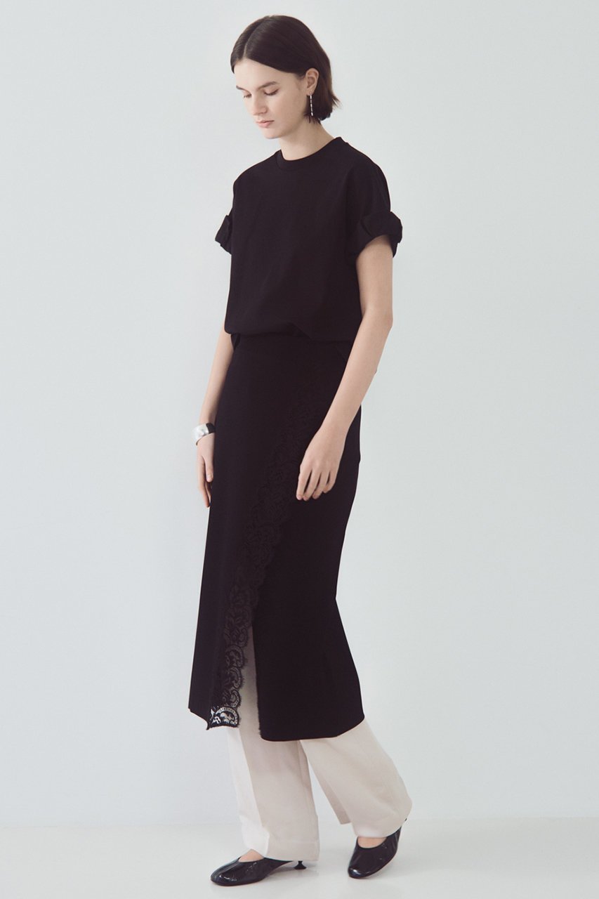 【デザイン ワークス/DESIGN WORKS】の【セットアップ対応】16ゲージミラノリブレーススカート 人気、トレンドファッション・服の通販 founy(ファニー) 　ファッション　Fashion　レディースファッション　Fashion for Women　セットアップ　Matching Sets　スカート・ミニ/ミディ/マキシ　Skirts / Mini, Midi & Maxi Skirts　スカート　Skirts　カットソー　Cut and Sewn Top　シンプル　Simple, Minimal　セットアップ　Set-Up, Coordinated Outfit　ミラノリブ　Milano Rib, Milano Stitch　ラグジュアリー　Luxury, Elegant　レース　Lace, Lace Fabric　新作・新入荷　New Arrivals / New In　other-7|ID: prp329100004923847 ipo3291000000036945792