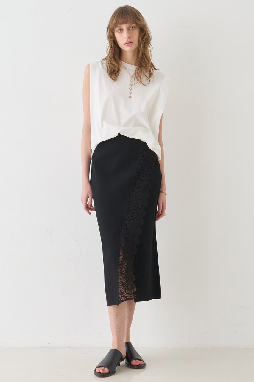 【デザイン ワークス/DESIGN WORKS】の【セットアップ対応】16ゲージミラノリブレーススカート 人気、トレンドファッション・服の通販 founy(ファニー) 　ファッション　Fashion　レディースファッション　Fashion for Women　セットアップ　Matching Sets　スカート・ミニ/ミディ/マキシ　Skirts / Mini, Midi & Maxi Skirts　スカート　Skirts　カットソー　Cut and Sewn Top　シンプル　Simple, Minimal　セットアップ　Set-Up, Coordinated Outfit　ミラノリブ　Milano Rib, Milano Stitch　ラグジュアリー　Luxury, Elegant　レース　Lace, Lace Fabric　新作・新入荷　New Arrivals / New In　other-8|ID: prp329100004923847 ipo3291000000036945794