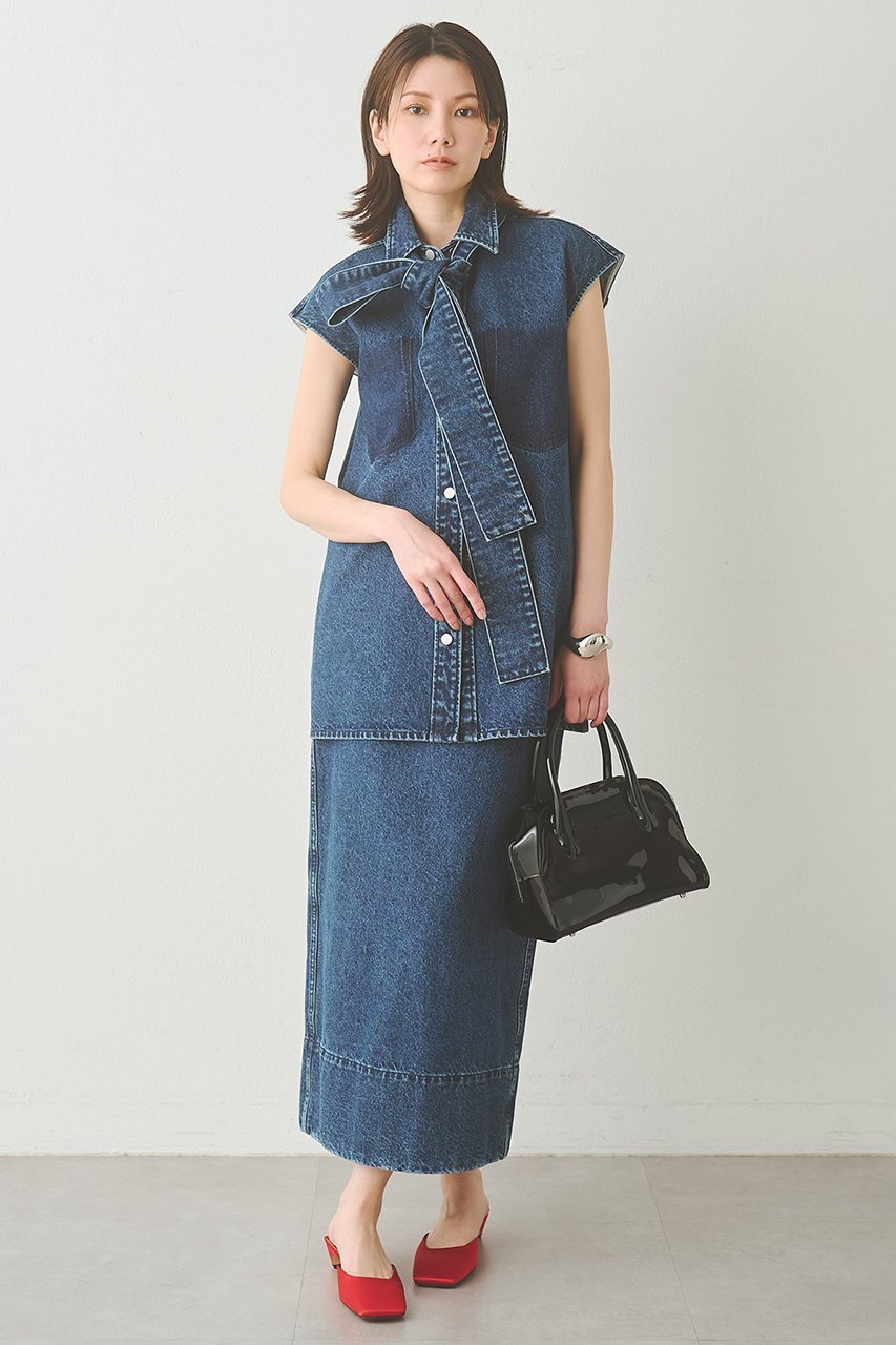 【ウィムガゼット/Whim Gazette】のデニムタイトスカート 人気、トレンドファッション・服の通販 founy(ファニー) 　ファッション　Fashion　レディースファッション　Fashion for Women　スカート　Skirts　ロングスカート　Long Skirts / Maxi & Midi Skirts　おすすめ　Recommended / Our Picks　スリット　Slit, Slit Detail　セットアップ　Set-Up, Coordinated Outfit　タイトスカート　Pencil Skirt, Tight Skirt　デニム　Denim, Jeans Material　バランス　Balance, Style Balance　ロング　Long, Long-Length　新作・新入荷　New Arrivals / New In　other-2|ID: prp329100004923876 ipo3291000000036946009