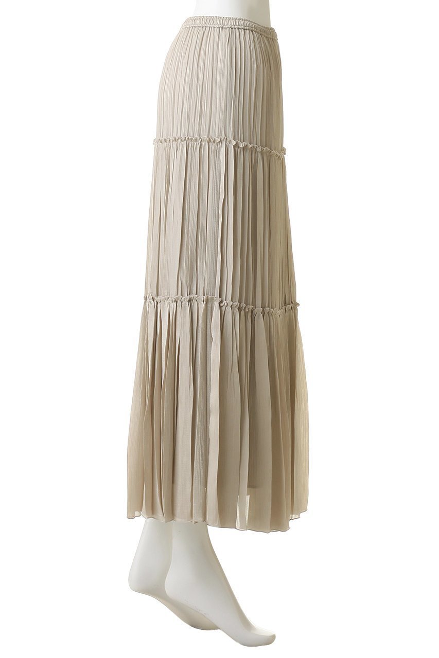 【プルミエ アロンディスモン/1er Arrondissement】の楊柳サテンティアードプリーツスカート 人気、トレンドファッション・服の通販 founy(ファニー) 　ファッション　Fashion　レディースファッション　Fashion for Women　スカート　Skirts　プリーツスカート / 上品フェミニンスタイル　Pleated Skirts　ロングスカート　Long Skirts / Maxi & Midi Skirts　サテン　Satin, Glossy Fabric　ドレープ　Drape, Draping Fabric　プリーツ　Pleats, Pleated　ロング　Long, Long-Length　エレガント 上品　Elegant　新作・新入荷　New Arrivals / New In　other-3|ID: prp329100004923886 ipo3291000000036946089