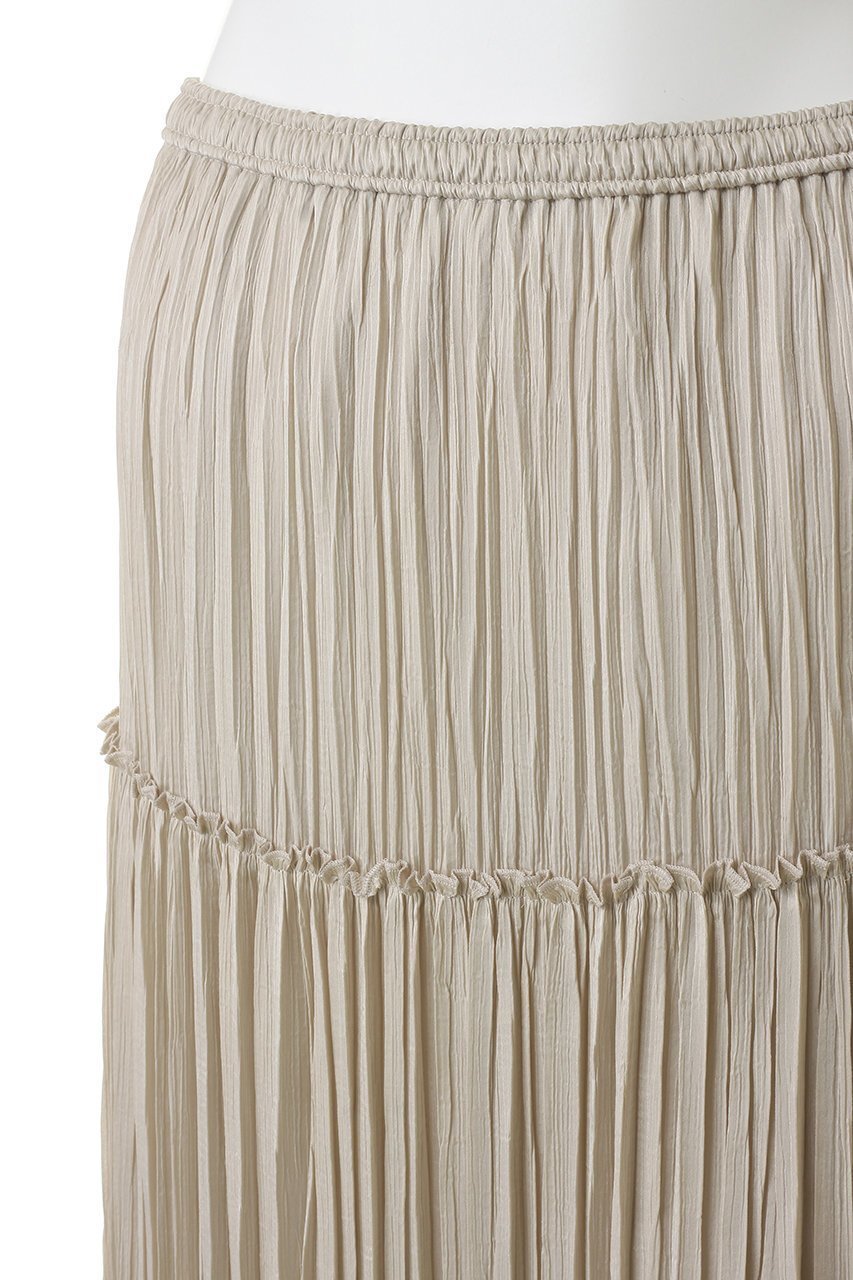 【プルミエ アロンディスモン/1er Arrondissement】の楊柳サテンティアードプリーツスカート 人気、トレンドファッション・服の通販 founy(ファニー) 　ファッション　Fashion　レディースファッション　Fashion for Women　スカート　Skirts　プリーツスカート / 上品フェミニンスタイル　Pleated Skirts　ロングスカート　Long Skirts / Maxi & Midi Skirts　サテン　Satin, Glossy Fabric　ドレープ　Drape, Draping Fabric　プリーツ　Pleats, Pleated　ロング　Long, Long-Length　エレガント 上品　Elegant　新作・新入荷　New Arrivals / New In　other-5|ID: prp329100004923886 ipo3291000000036946095