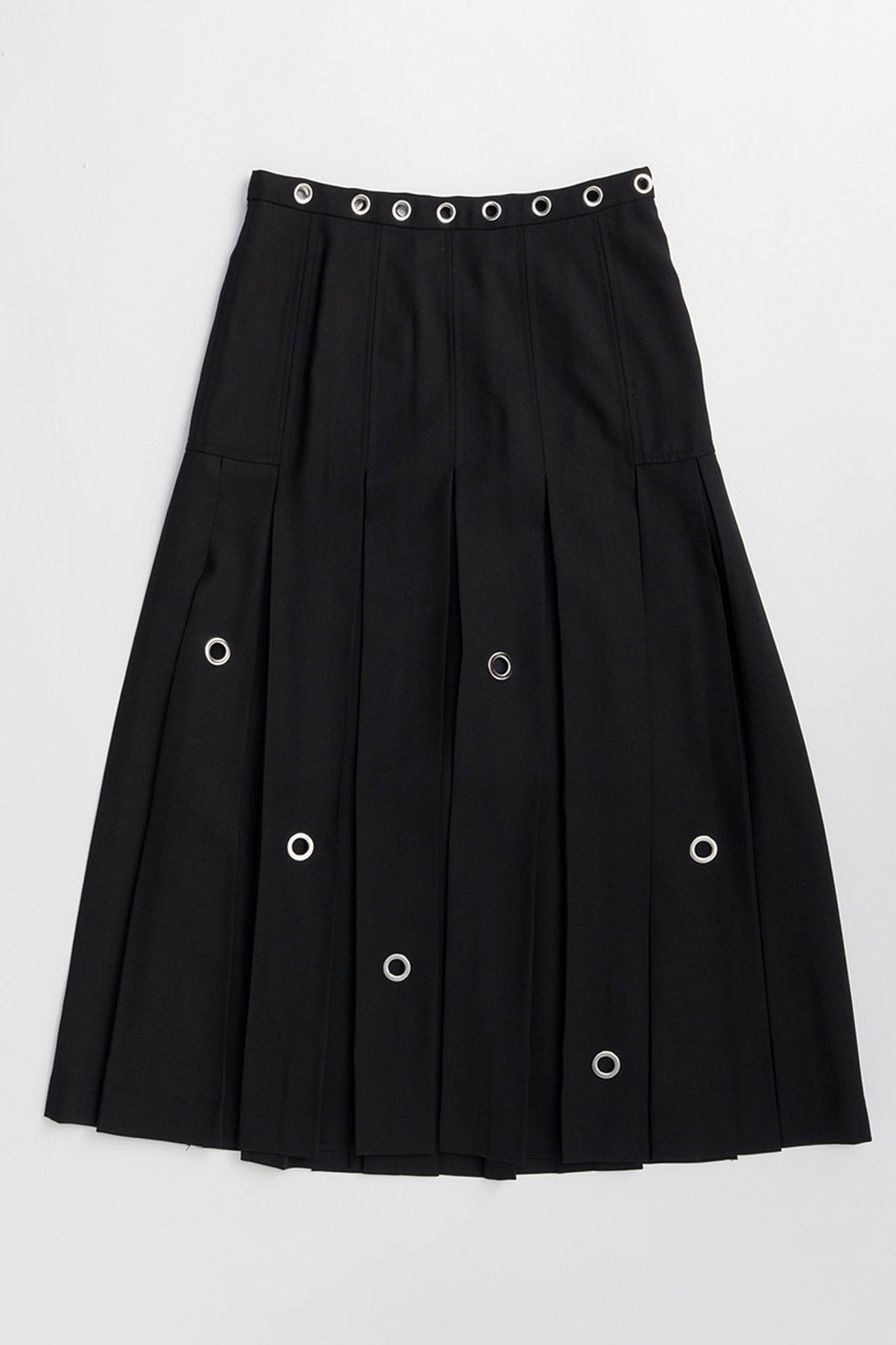 【メゾンスペシャル/MAISON SPECIAL】のEyelet Pleated Skirt/アイレットプリーツスカート インテリア・キッズ・メンズ・レディースファッション・服の通販 founy(ファニー) 　ファッション　Fashion　レディースファッション　Fashion for Women　スカート　Skirts　プリーツスカート / 上品フェミニンスタイル　Pleated Skirts　ロングスカート　Long Skirts / Maxi & Midi Skirts　クラシック　Classic, Timeless Style　ショート　Short, Short Length　シンプル　Simple, Minimal　ジャケット　Jacket, Outerwear　セットアップ　Set-Up, Coordinated Outfit　フォルム　Silhouette, Form　プリーツ　Pleats, Pleated　ランダム　Random, Irregular　ロング　Long, Long-Length　新作・新入荷　New Arrivals / New In　BLK(ブラック)|ID: prp329100004923896 ipo3291000000036946161