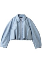 【メゾンスペシャル/MAISON SPECIAL】のGathered Balloon Faux Leather Jacket/ギャザーバルーンフェイクレザージャケット 人気、トレンドファッション・服の通販 founy(ファニー) ファッション Fashion レディースファッション Fashion for Women アウター Coat / Outerwear Collection レディースジャケット・軽アウター Jackets ショート Short, Short Length ジャケット Jacket, Outerwear バランス Balance, Style Balance バルーン Balloon, Balloon Silhouette パターン Pattern, Design Print エレガント 上品 Elegant thumbnail BLU(ブルー)|ID: prp329100004924387 ipo3291000000036950238