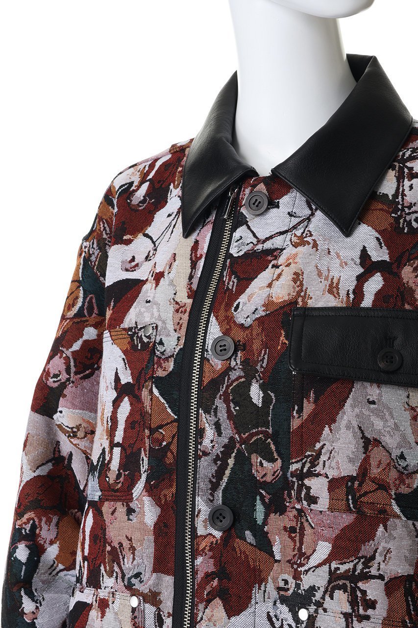 【メゾンスペシャル/MAISON SPECIAL】のHorse Jacquard Utility Jacket/ホースジャガードユーティリティジャケット 人気、トレンドファッション・服の通販 founy(ファニー) 　ファッション　Fashion　レディースファッション　Fashion for Women　アウター　Coat / Outerwear Collection　レディースジャケット・軽アウター　Jackets　シンプル　Simple, Minimal　ジャカード／ジャガード　Jacquard, Woven Pattern　ジャケット　Jacket, Outerwear　スポーティ　Sporty, Casual Athletic　ボトム　Bottoms, Lower Wear　ポケット　Pocket, Pocket Detail　ミックス　Mix, Mixed Style　おすすめ　Recommended / Our Picks　other-5|ID: prp329100004924389 ipo3291000000036950260