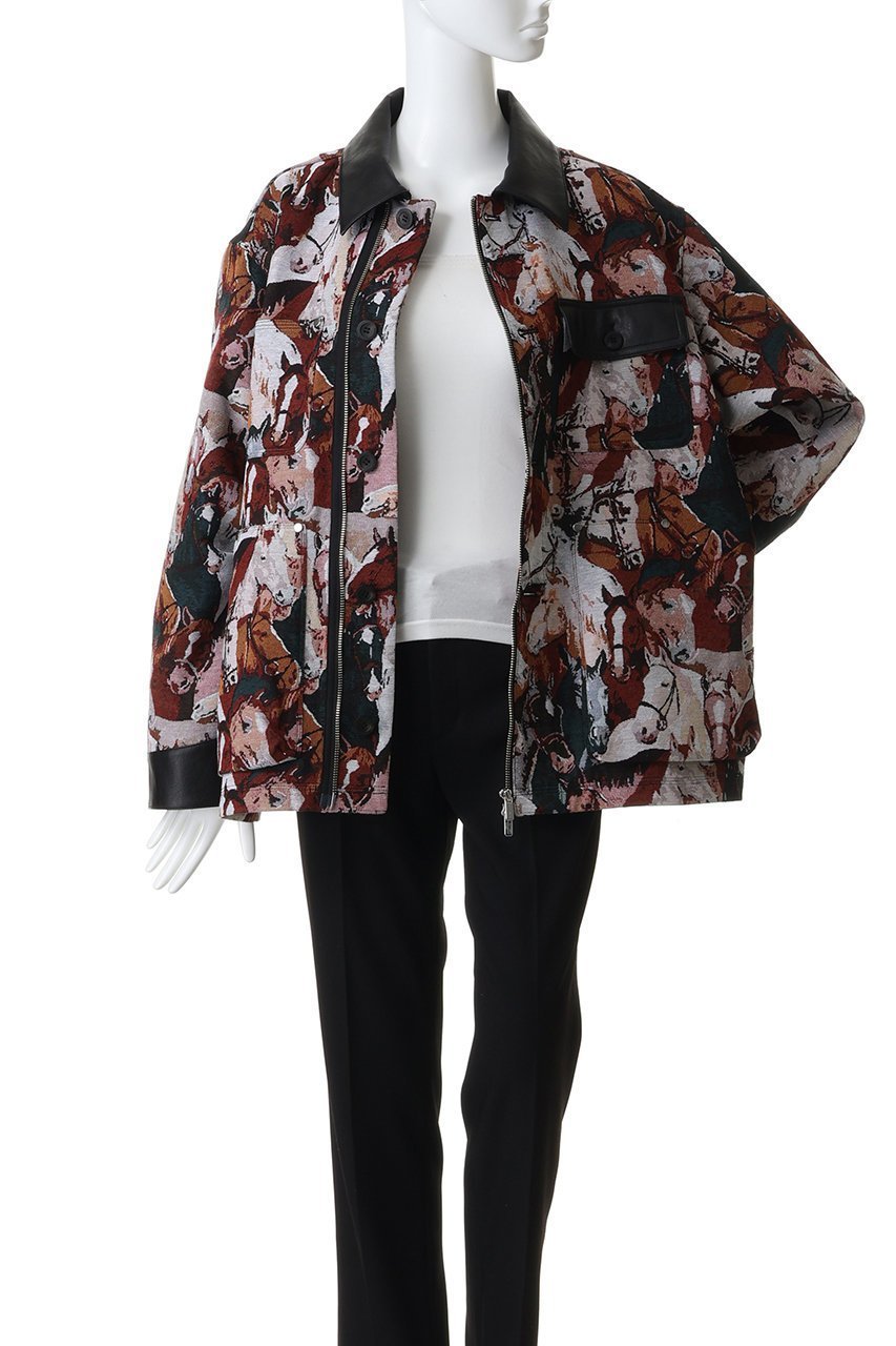 【メゾンスペシャル/MAISON SPECIAL】のHorse Jacquard Utility Jacket/ホースジャガードユーティリティジャケット 人気、トレンドファッション・服の通販 founy(ファニー) 　ファッション　Fashion　レディースファッション　Fashion for Women　アウター　Coat / Outerwear Collection　レディースジャケット・軽アウター　Jackets　シンプル　Simple, Minimal　ジャカード／ジャガード　Jacquard, Woven Pattern　ジャケット　Jacket, Outerwear　スポーティ　Sporty, Casual Athletic　ボトム　Bottoms, Lower Wear　ポケット　Pocket, Pocket Detail　ミックス　Mix, Mixed Style　おすすめ　Recommended / Our Picks　other-7|ID: prp329100004924389 ipo3291000000036950262