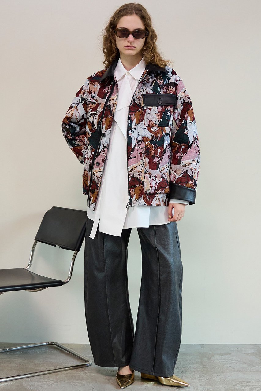 【メゾンスペシャル/MAISON SPECIAL】のHorse Jacquard Utility Jacket/ホースジャガードユーティリティジャケット 人気、トレンドファッション・服の通販 founy(ファニー) 　ファッション　Fashion　レディースファッション　Fashion for Women　アウター　Coat / Outerwear Collection　レディースジャケット・軽アウター　Jackets　シンプル　Simple, Minimal　ジャカード／ジャガード　Jacquard, Woven Pattern　ジャケット　Jacket, Outerwear　スポーティ　Sporty, Casual Athletic　ボトム　Bottoms, Lower Wear　ポケット　Pocket, Pocket Detail　ミックス　Mix, Mixed Style　おすすめ　Recommended / Our Picks　other-8|ID: prp329100004924389 ipo3291000000036950263