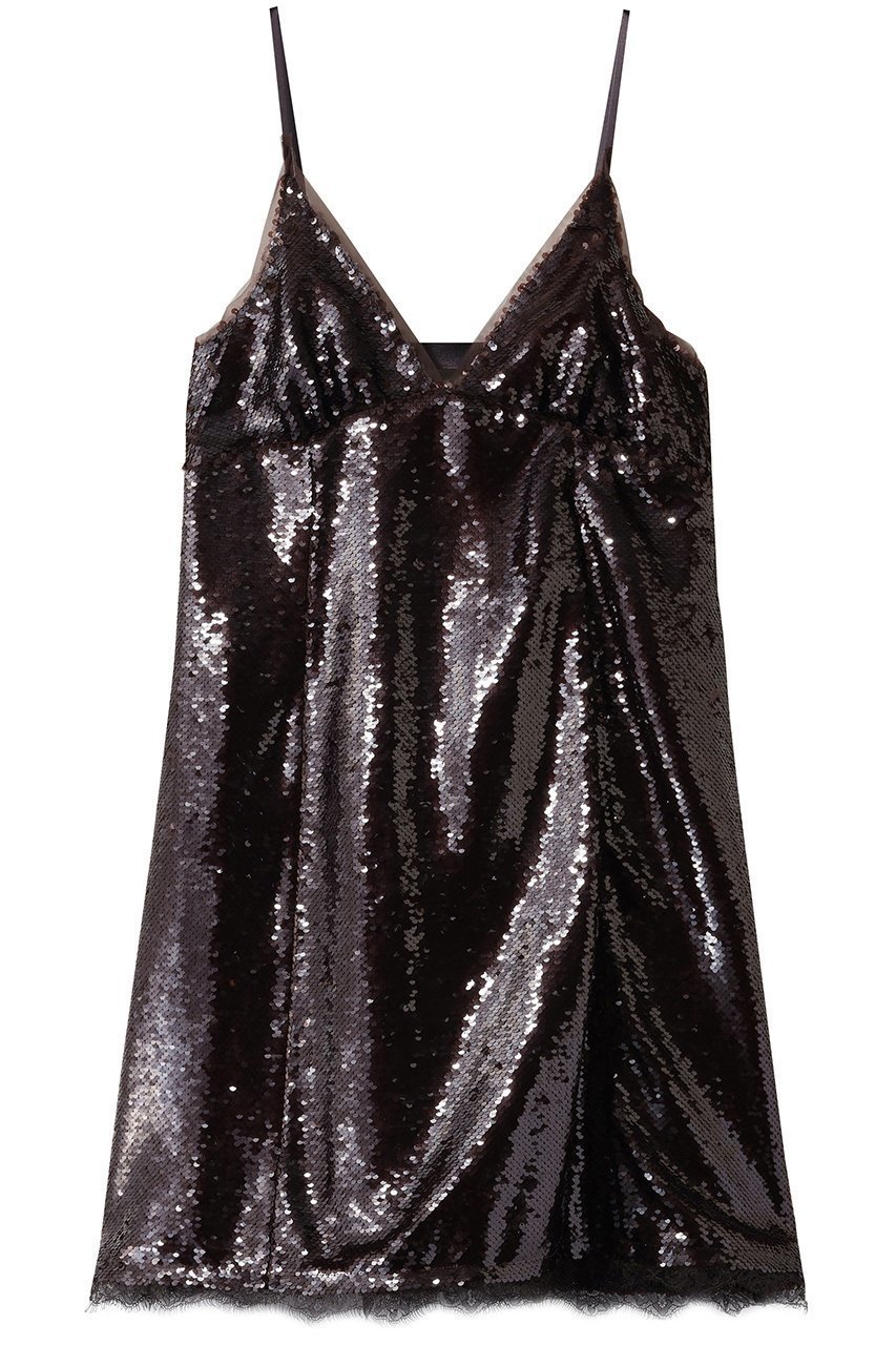 【メゾンスペシャル/MAISON SPECIAL】のSequin Camisole One-Piece/スパンコールキャミワンピース インテリア・キッズ・メンズ・レディースファッション・服の通販 founy(ファニー) 　ファッション　Fashion　レディースファッション　Fashion for Women　ワンピース　Dresses　キャミソールワンピース　Camisole Dresses　チュニック　Tunic Tops & Dresses　アシンメトリー　Asymmetrical Style　キャミワンピース　Cami Dress, Slip Dress　シンプル　Simple, Minimal　ジャケット　Jacket, Outerwear　スパンコール　Sequins, Sequin Embellishment　タンク　Tank Top, Sleeveless Top　チュニック　Tunic, Long Top　デニム　Denim, Jeans Material　フェミニン　Feminine, Girly　レース　Lace, Lace Fabric　BRN(ブラウン)|ID: prp329100004924398 ipo3291000000036950298